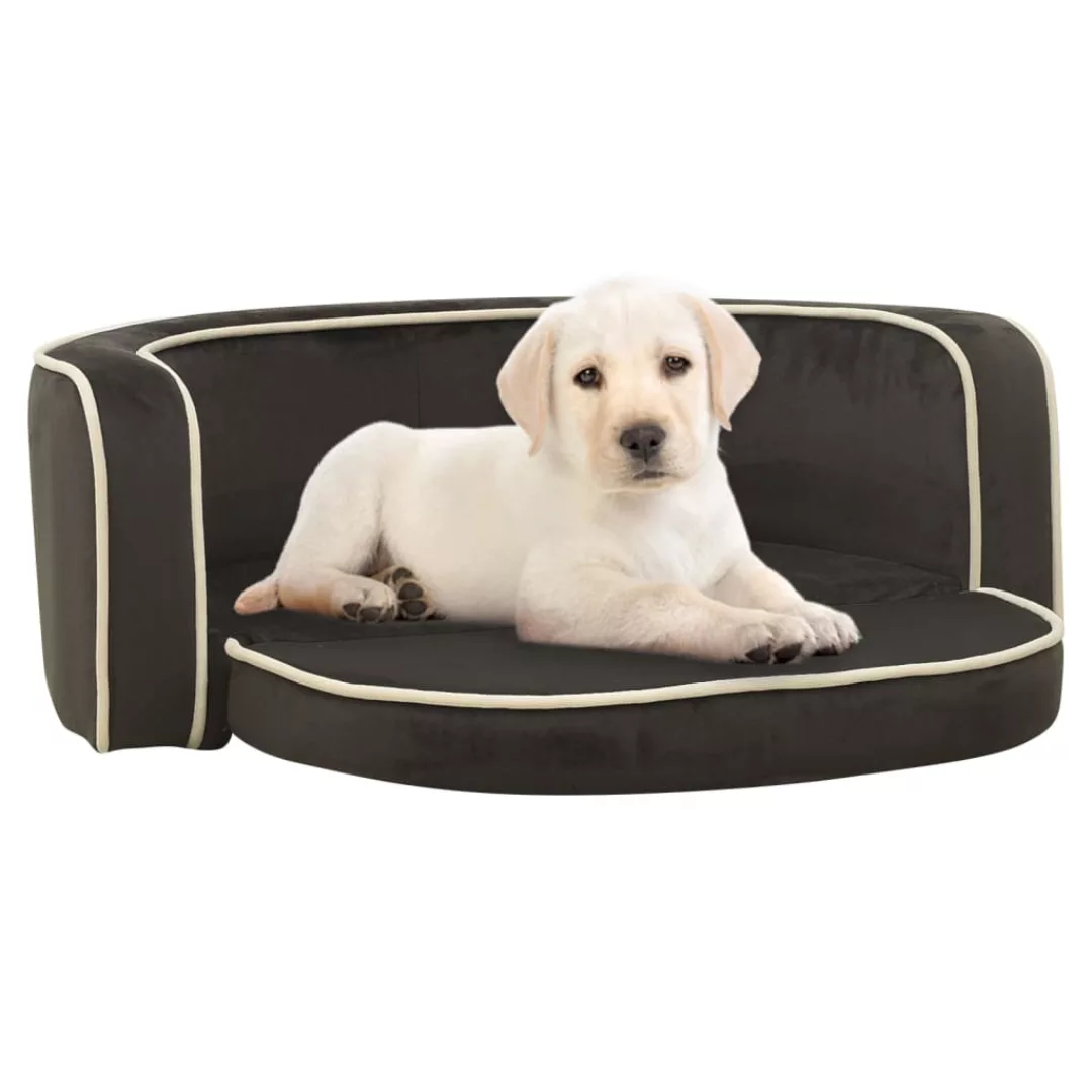 Hundesofa Klappbar Dunkelgrau 73x67x26 Cm Plüsch Kissen günstig online kaufen