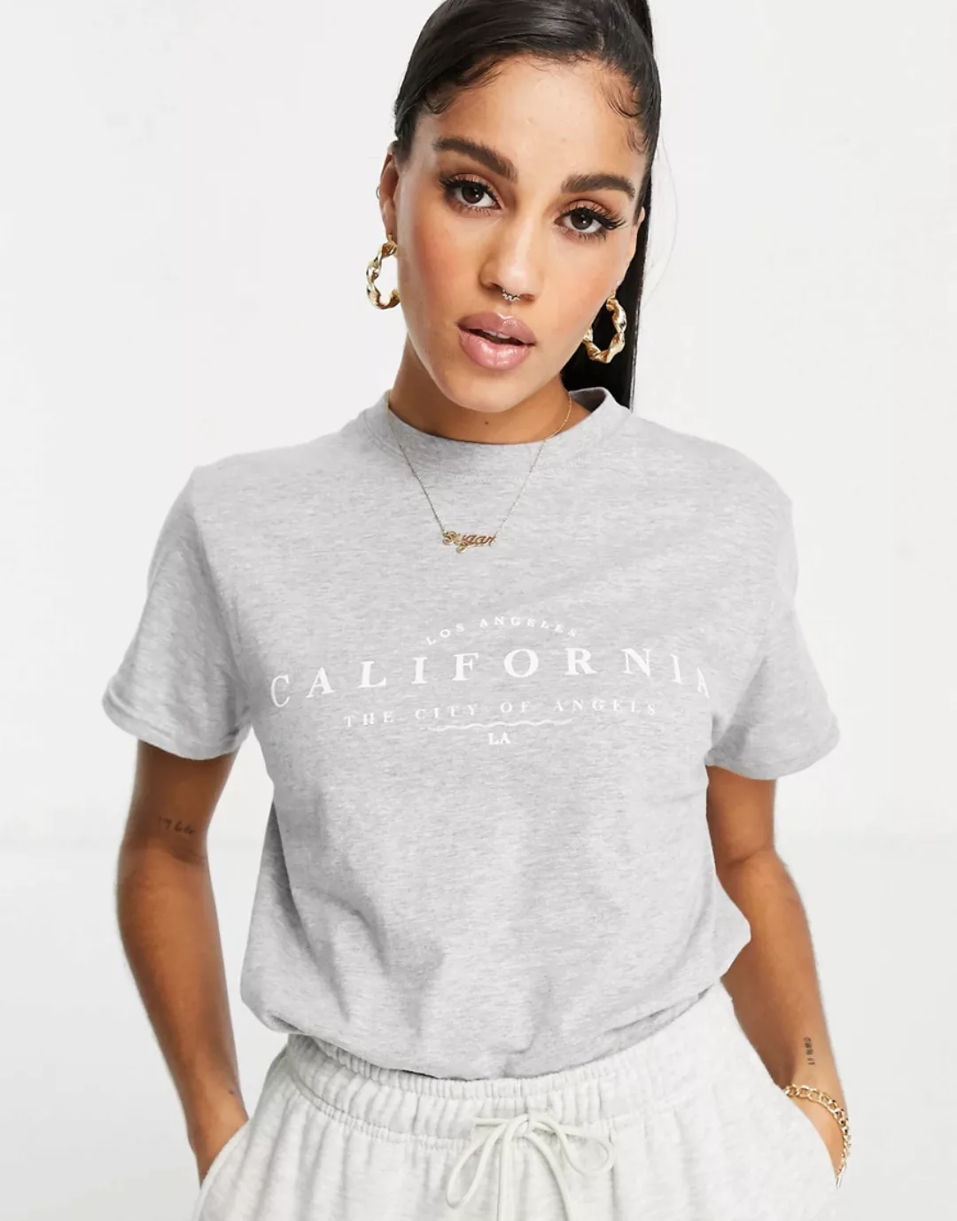 I Saw It First – T-Shirt mit Schriftzug in Grau günstig online kaufen