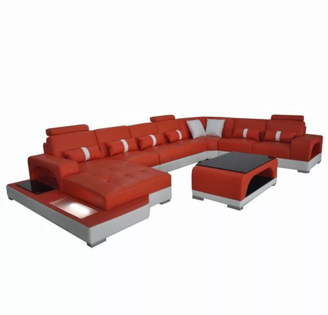 JVmoebel Ecksofa Leder Sofa Moderne Couch Polster Wohnlandschaft XXL Big Ec günstig online kaufen