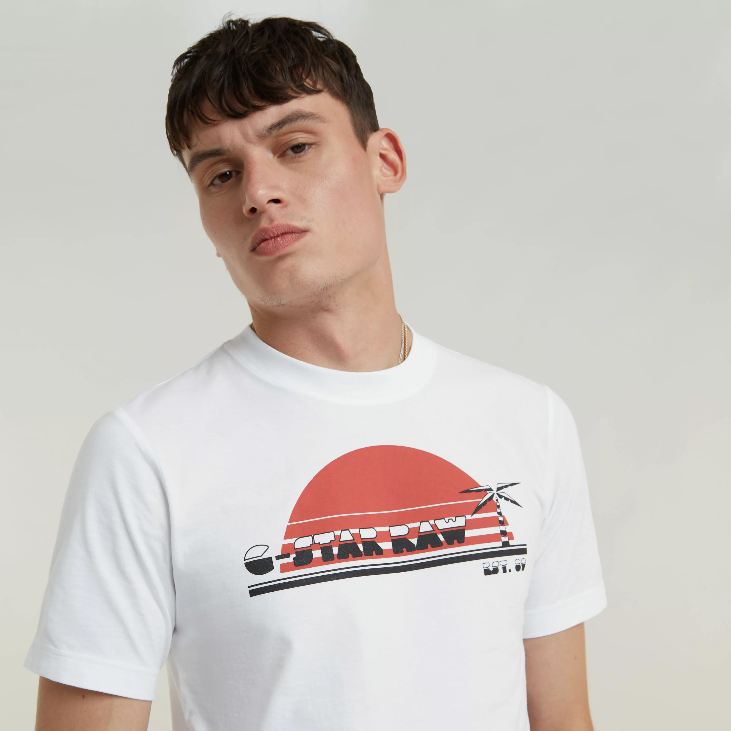G-Star RAW T-Shirt "sunrise slim r t", mit Markenprint günstig online kaufen
