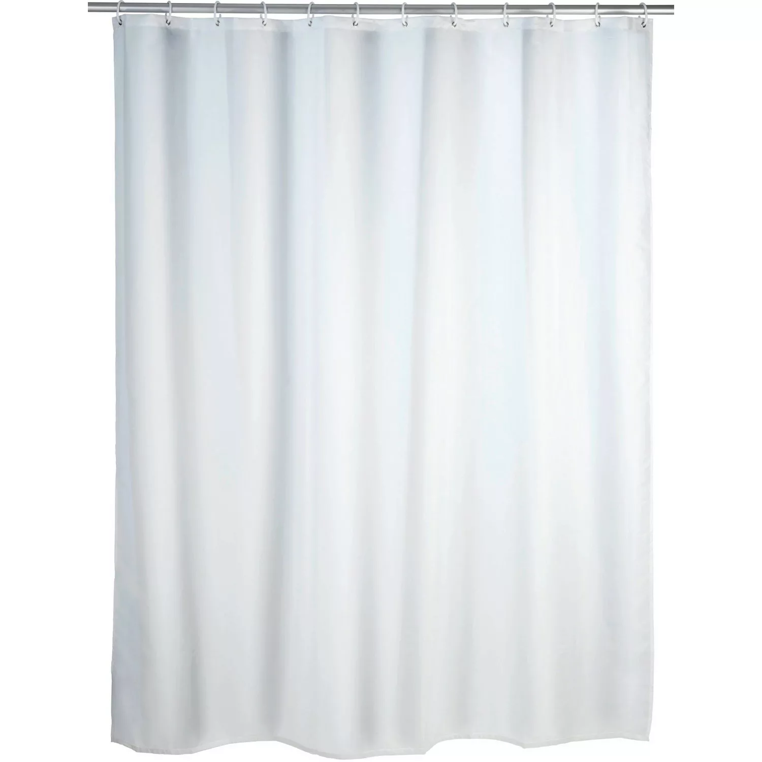 WENKO Anti-Schimmel Duschvorhang Uni White, Textil (Polyester), 180 x 200 c günstig online kaufen