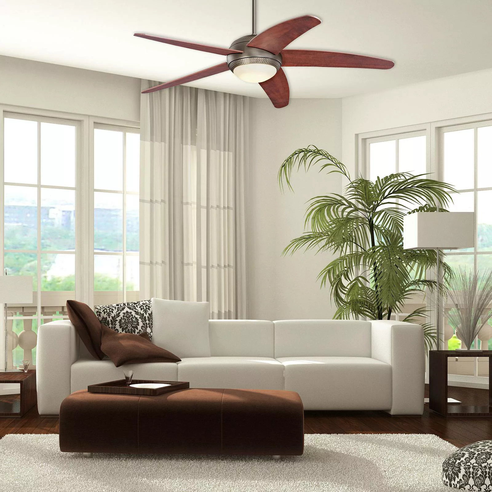 Westinghouse Bendan LED-Ventilator Flügel braun günstig online kaufen