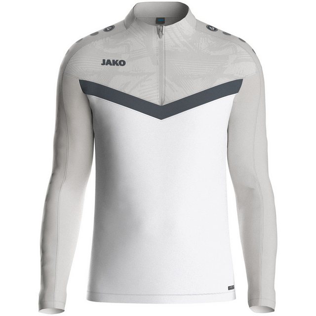 Jako Trainingspullover Ziptop Iconic weiß/soft grey/anthra light günstig online kaufen