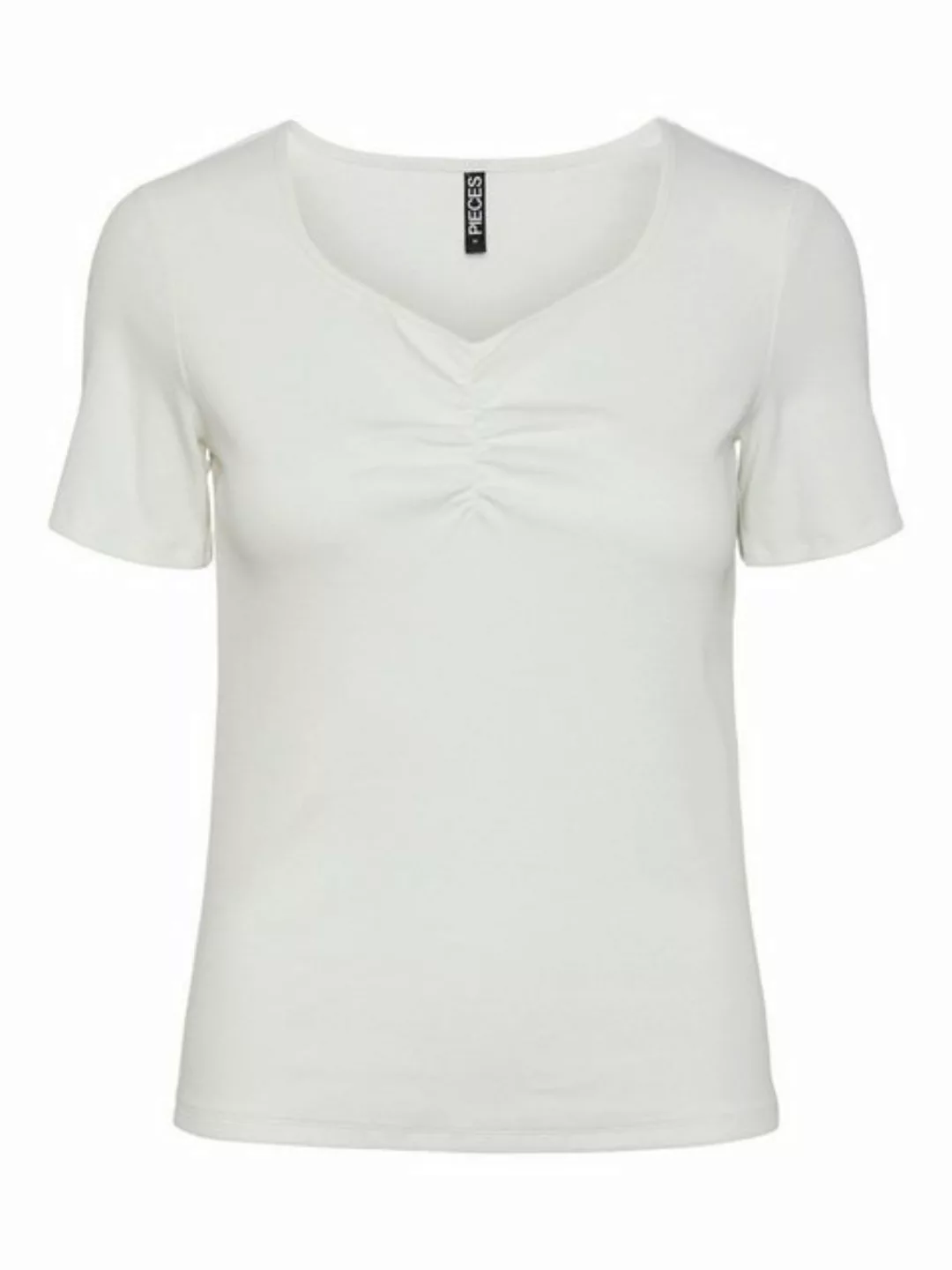 pieces Shirttop - Kurzarm Shirt einfarbig - sommerliches Top uni günstig online kaufen