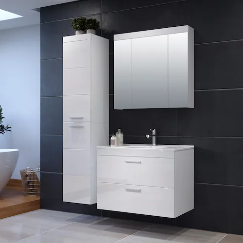 welltime Badezimmer-Set "Dormoletto", (4 St.), Badmöbel-Set: Hochschrank, S günstig online kaufen