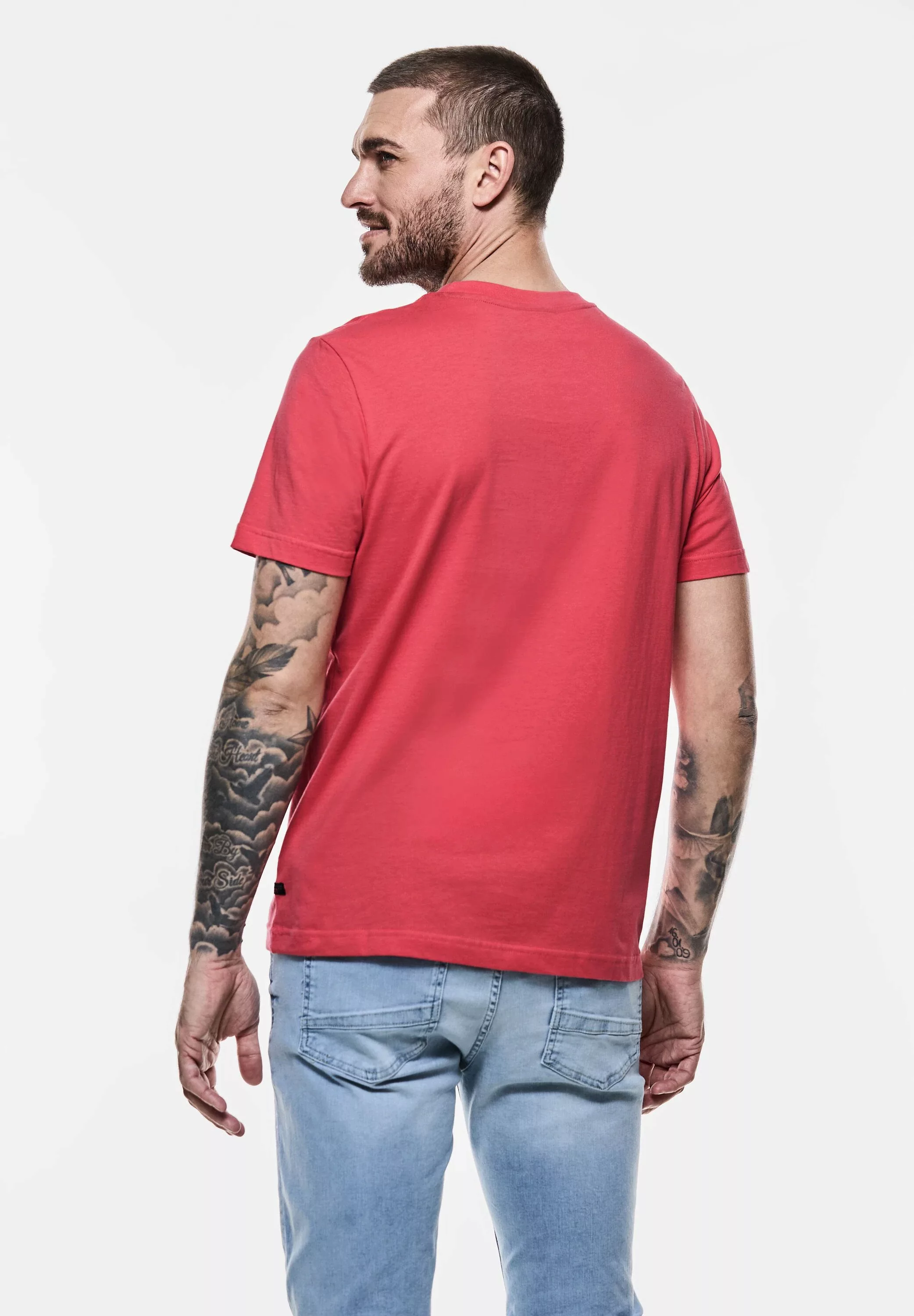 STREET ONE MEN T-Shirt aus reiner Baumwolle günstig online kaufen