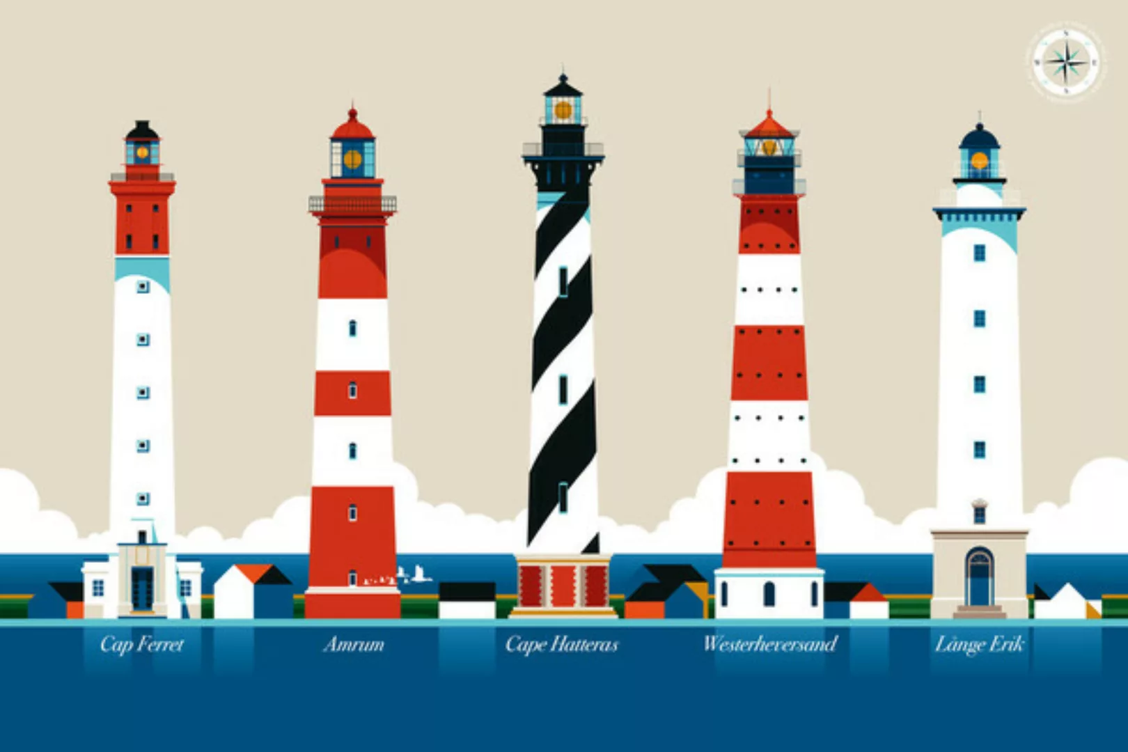 Poster / Leinwandbild - Lighthouse Island günstig online kaufen