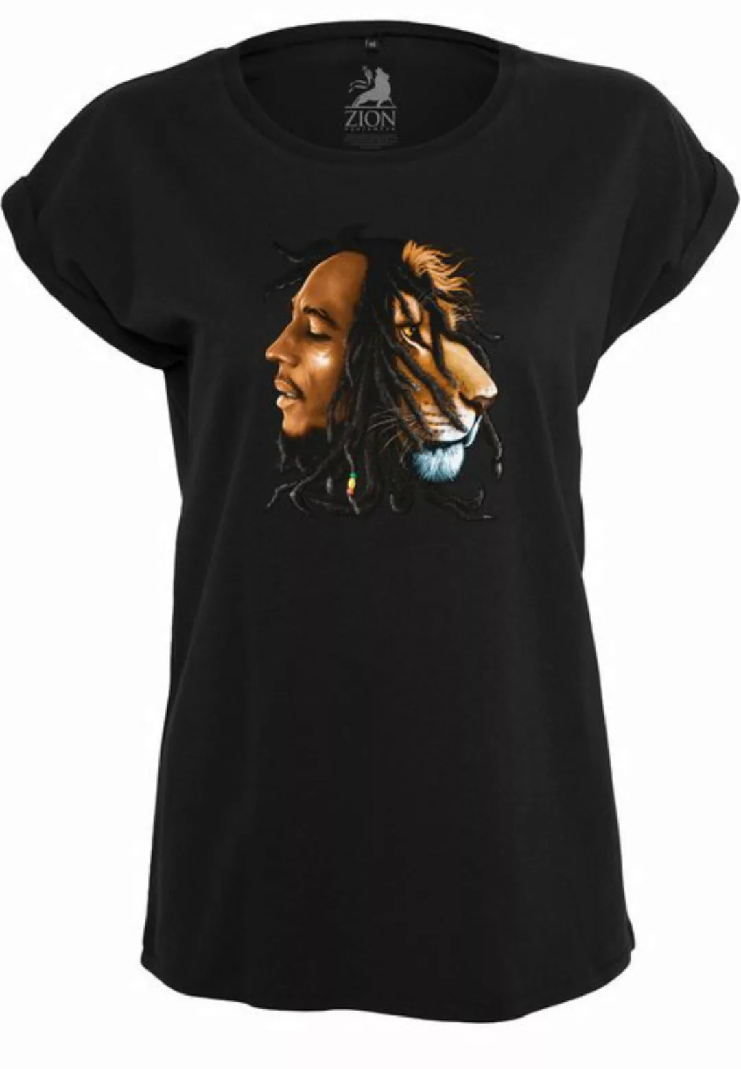 MisterTee Kurzarmshirt MisterTee Damen Ladies Bob Marley Lion Face Tee (1-t günstig online kaufen