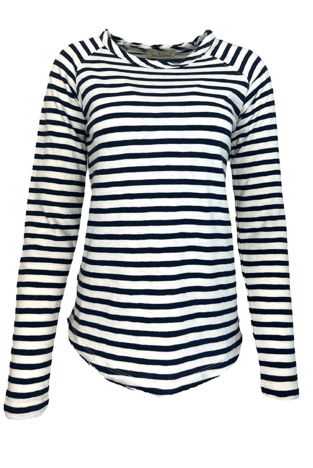 Smith & Soul Rundhalsshirt, mit offenen Kanten günstig online kaufen