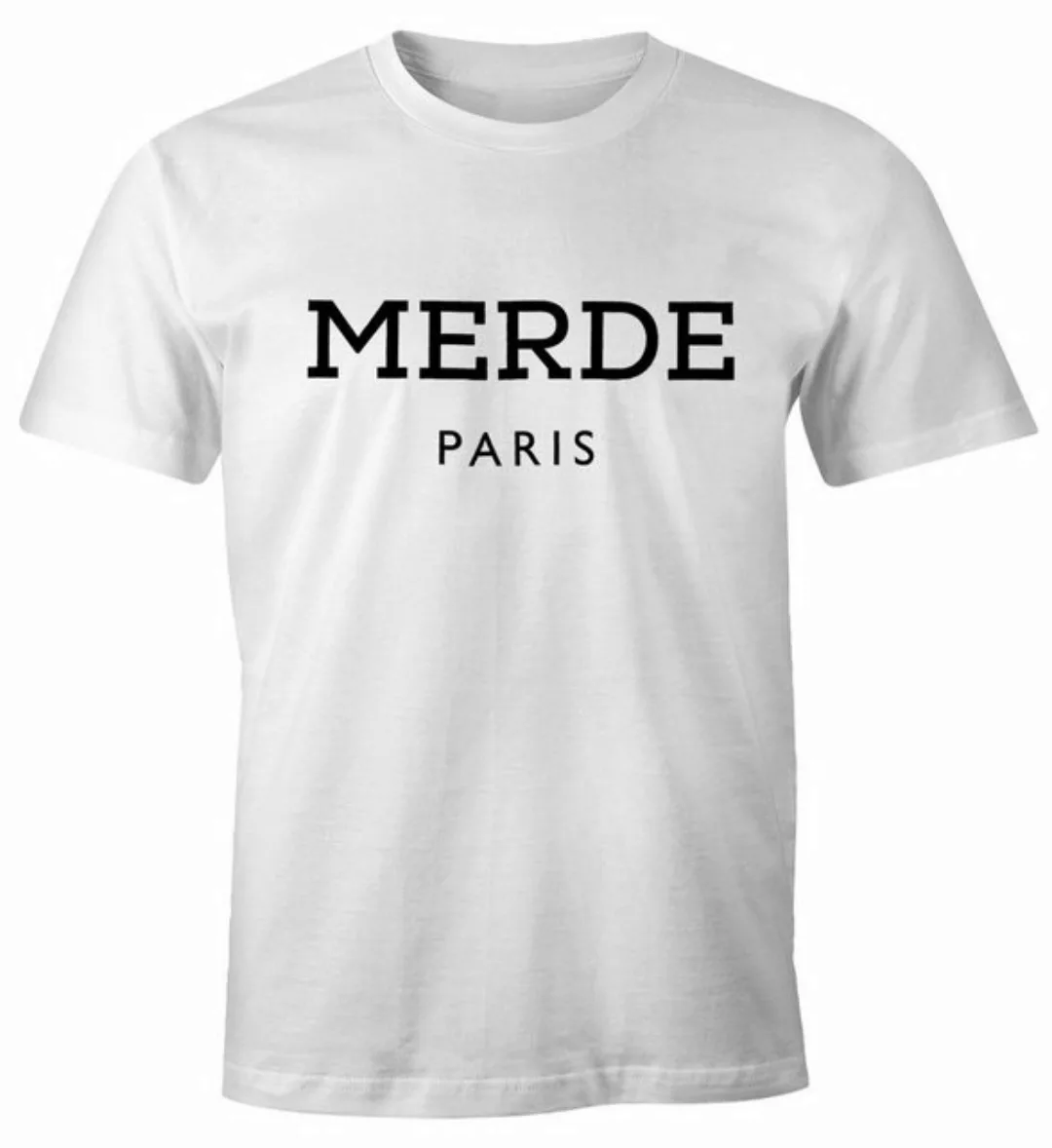 MoonWorks Print-Shirt Merde Paris Herren T-Shirt Fun-Shirt Moonworks® mit P günstig online kaufen