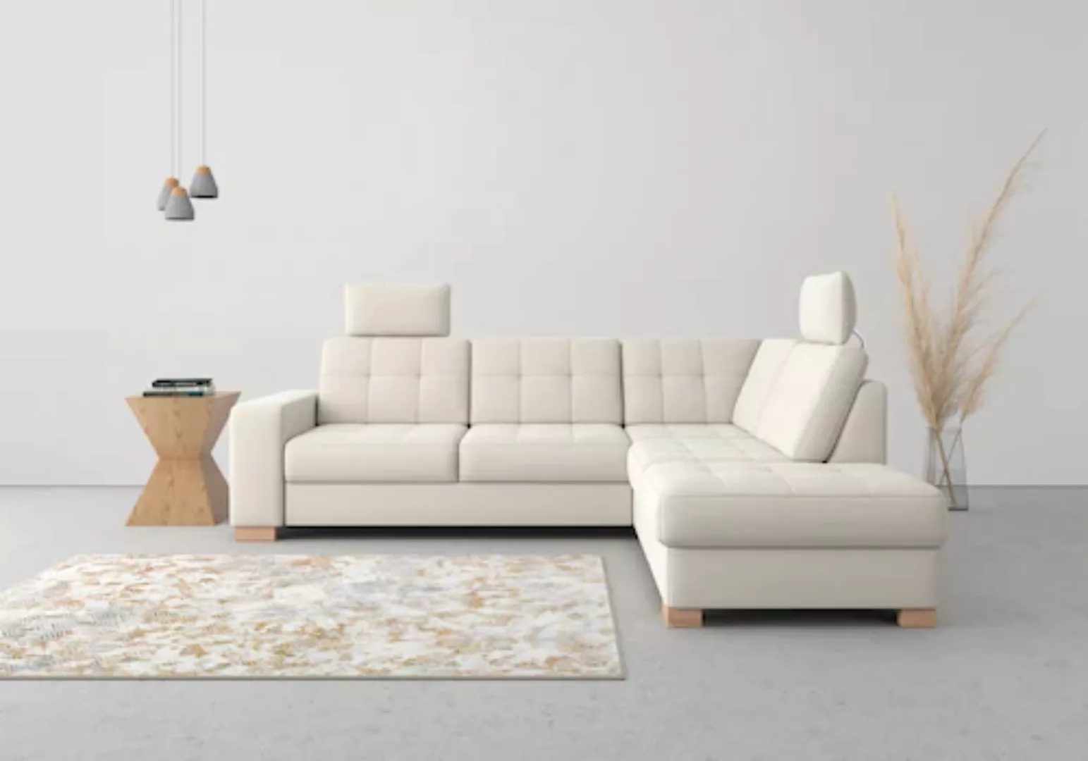 sit&more Ecksofa »Quincy L-Form«, wahlweise mit Bettfunktion und Bettkasten günstig online kaufen