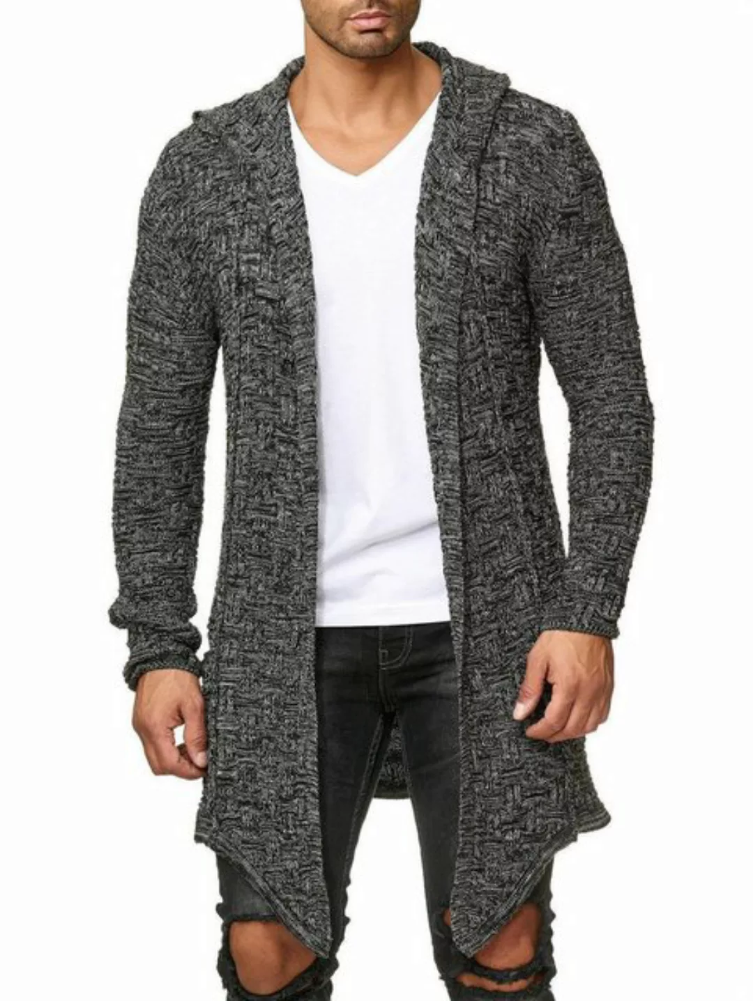 RedBridge Cardigan mit Kapuze Langer Cardigan im Grobstrick-Design mit Kapu günstig online kaufen