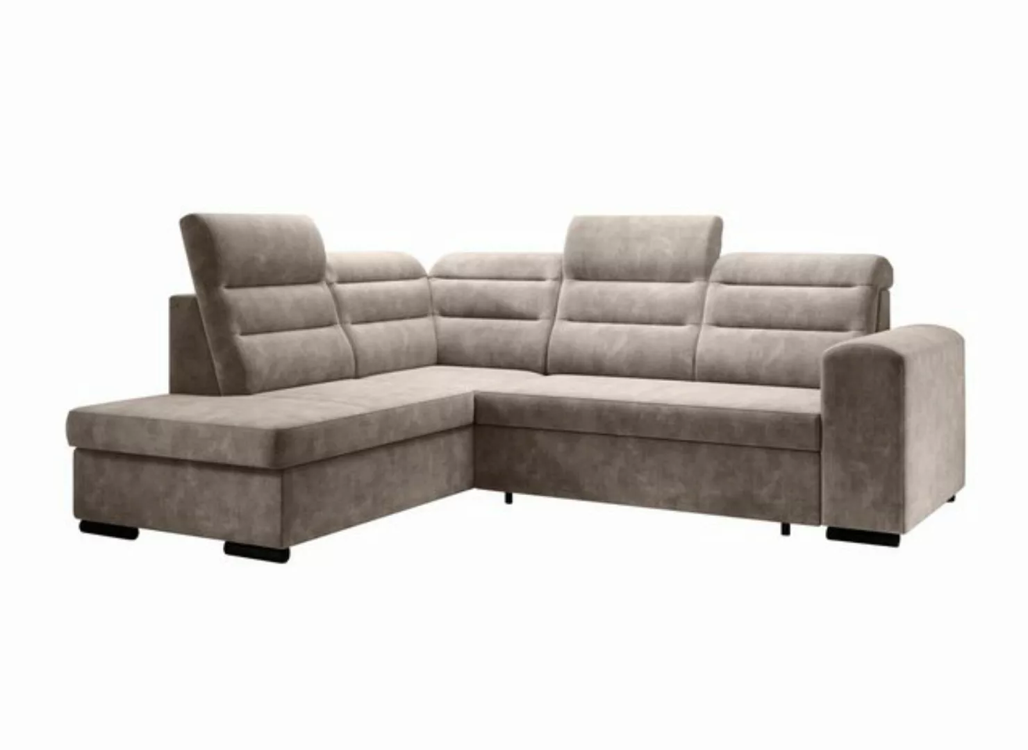 Furnix Ecksofa Tiranii in L-Form Sofa mit verstellbaren Kopfstütze & Armleh günstig online kaufen