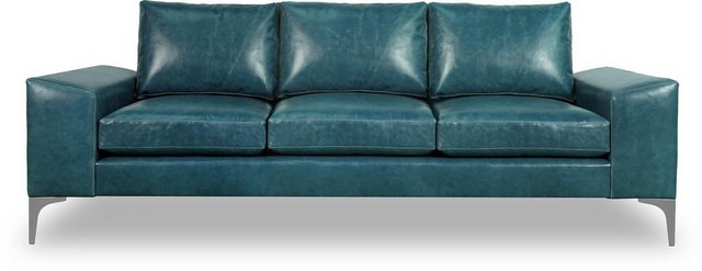 Xlmoebel Sofa XXL Sofa für 3 Personen, moderne Luxus-Couch in Türkis aus Le günstig online kaufen