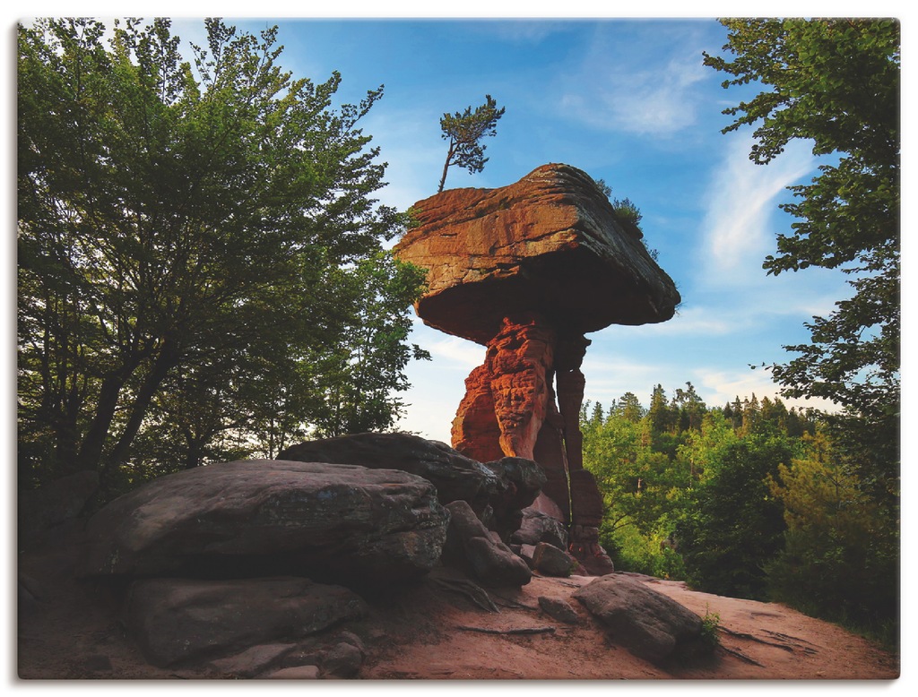 Artland Leinwandbild "Teufelstisch", Felsen, (1 St.), auf Keilrahmen gespan günstig online kaufen