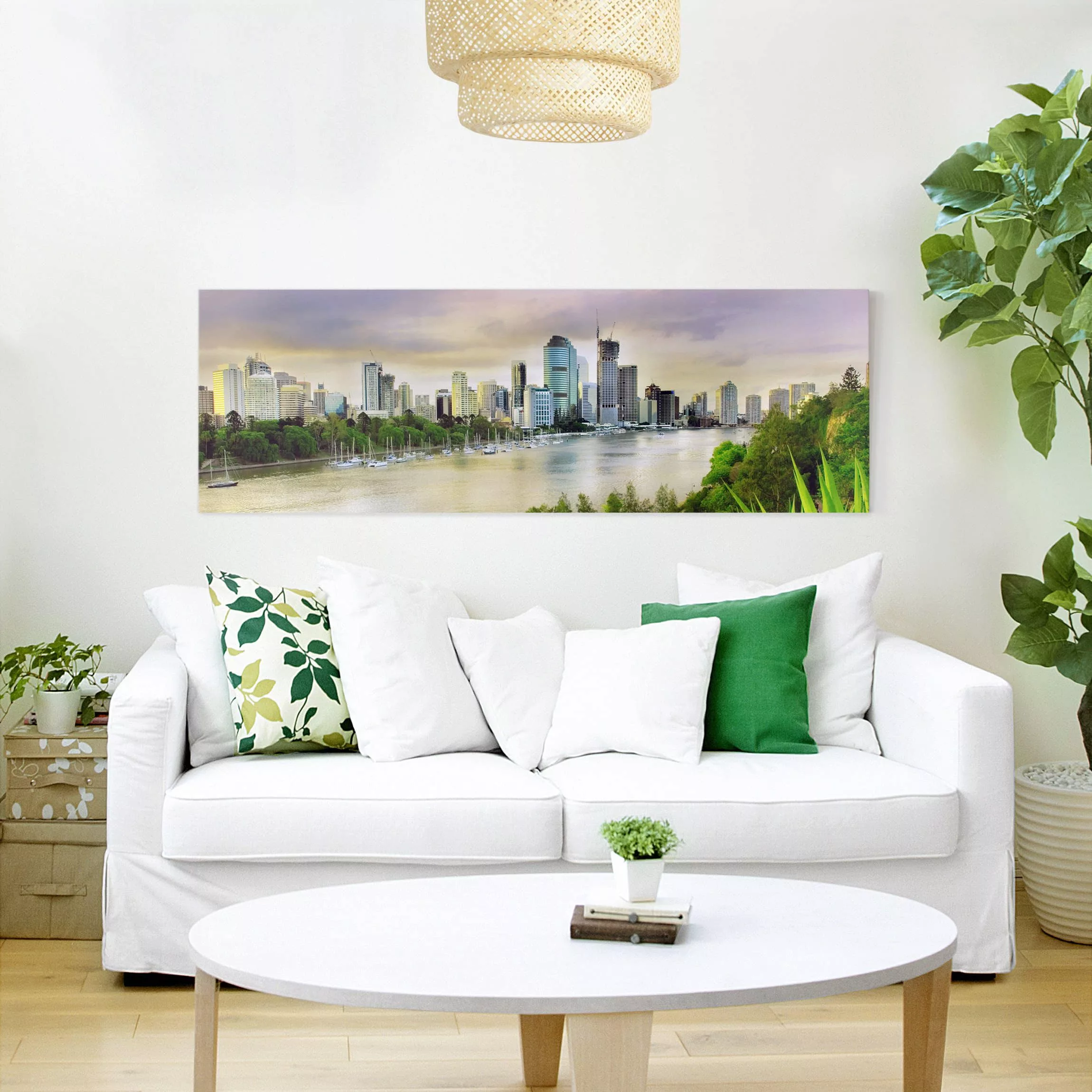 Leinwandbild Architektur & Skyline - Panorama Brisbane günstig online kaufen