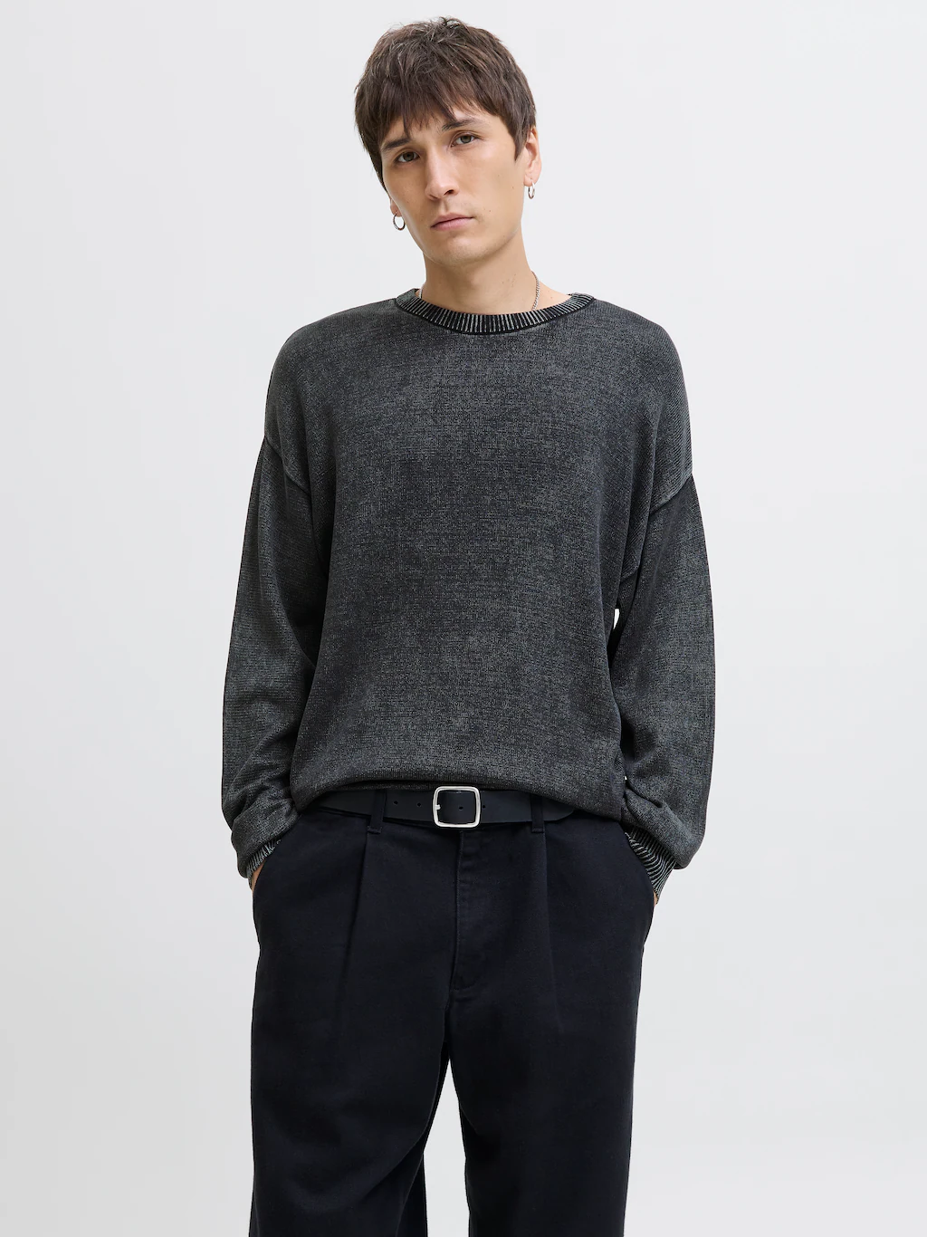 Jack & Jones Rundhalspullover "JJECHARGE FADED KNIT CREW NECK NOOS" günstig online kaufen