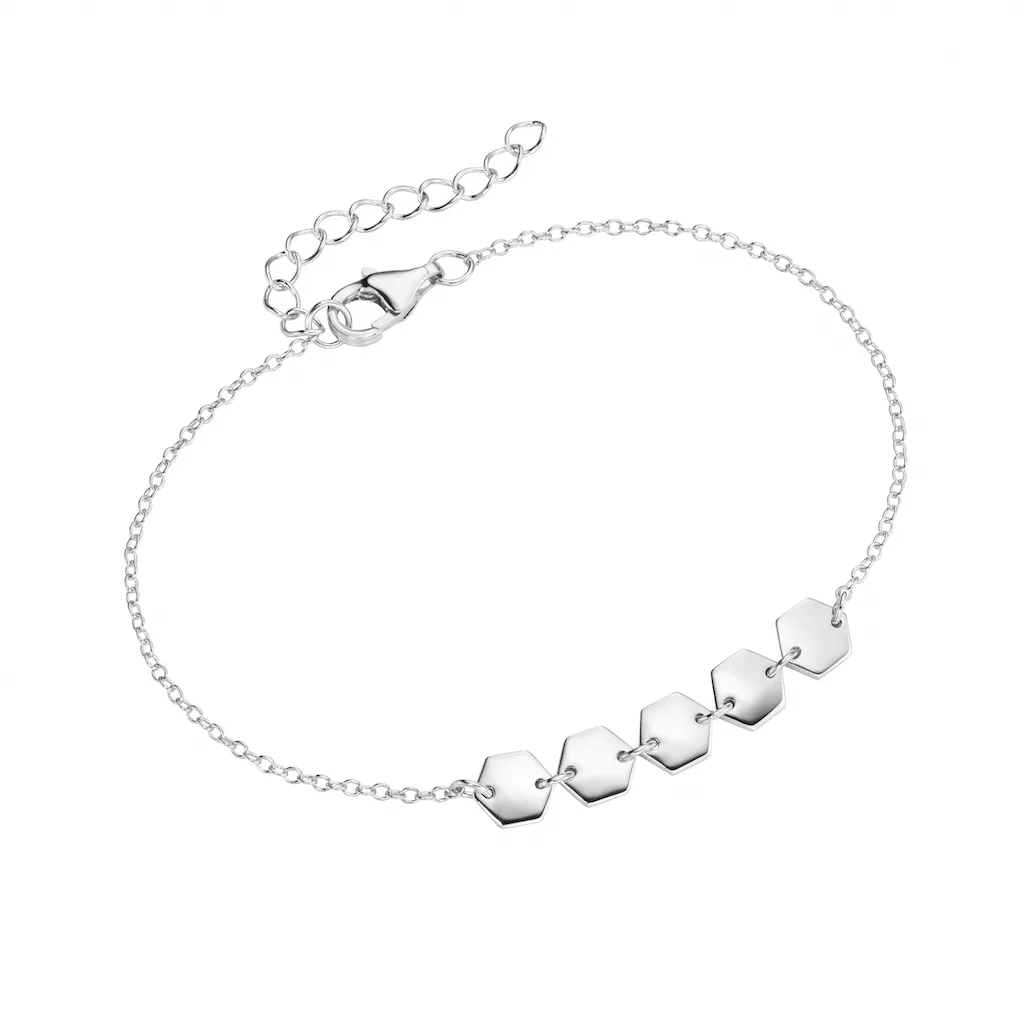 Smart Jewel Armband "mit Hexagone als Behang, Silber 925" günstig online kaufen