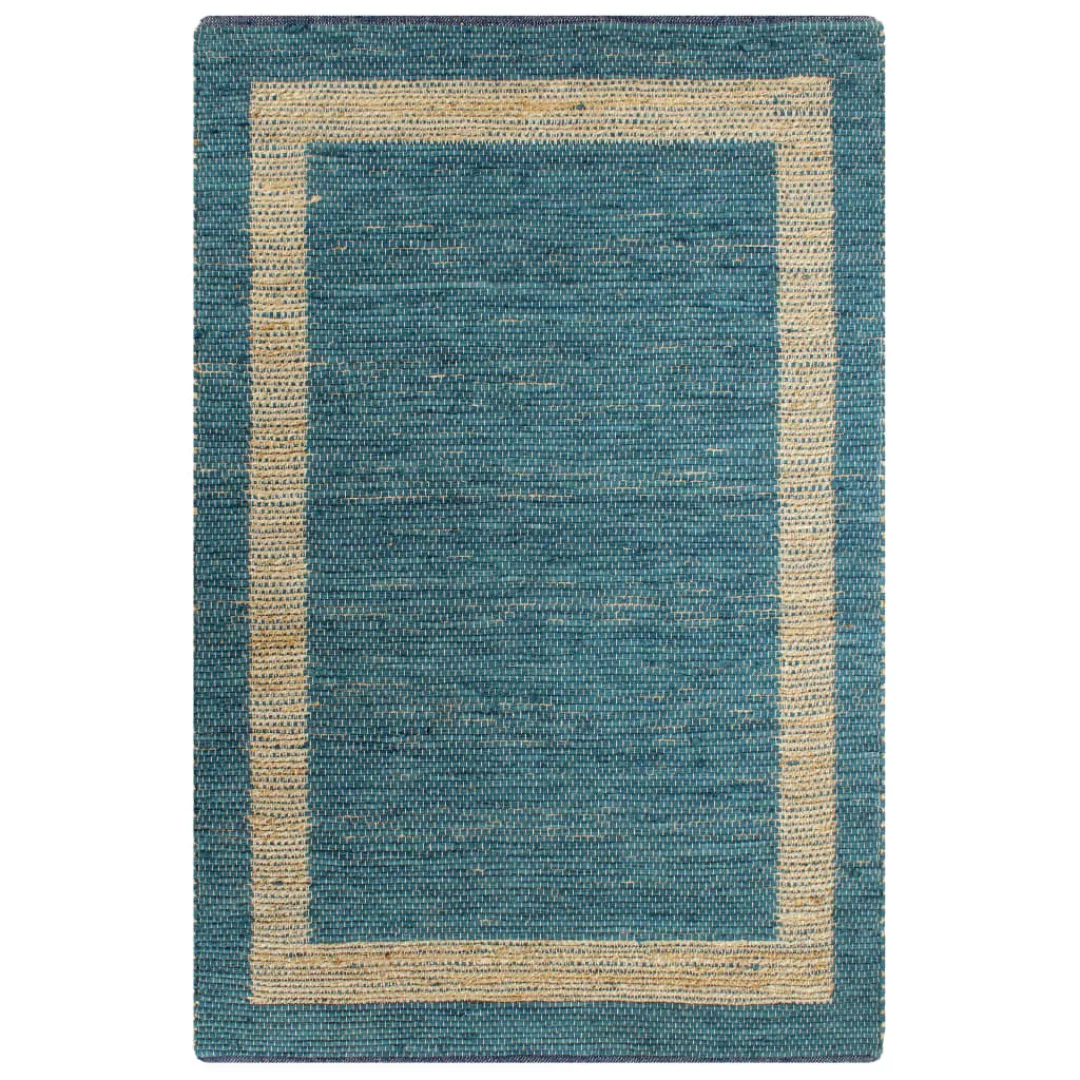 Teppich Handgefertigt Jute Blau 160x230 Cm günstig online kaufen