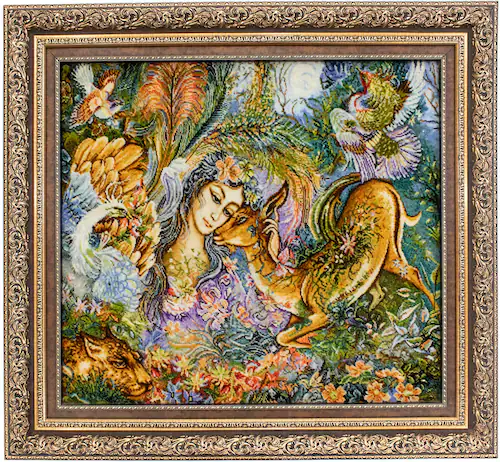 morgenland Wandteppich »Bild-Teppich Figurativ 95 x 90 cm«, rechteckig, Uni günstig online kaufen