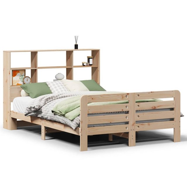 vidaXL Bett, Massivholzbett ohne Matratze 135x190 cm Kiefernholz günstig online kaufen