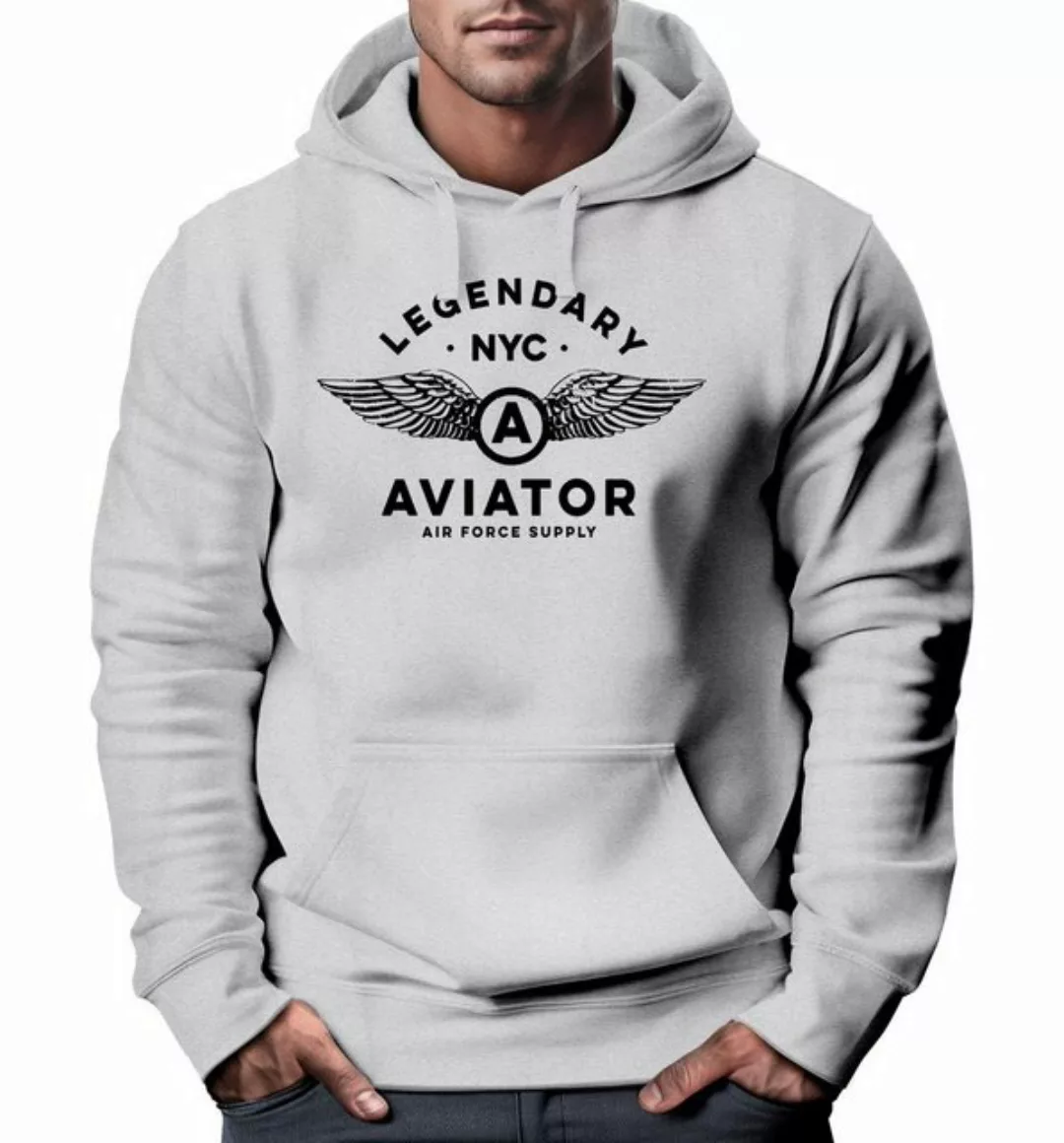 Neverless Hoodie Hoodie Herren Legendary NYC Aviator Air Force Luftwaffe Fl günstig online kaufen