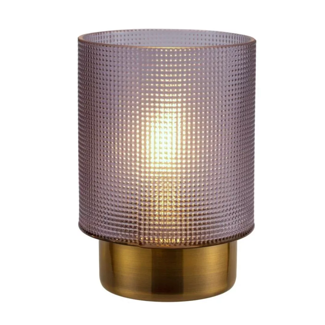 LED Tischleuchte Pure Glamour in Schwarz-transparent und Messing 0,8W 30lm günstig online kaufen