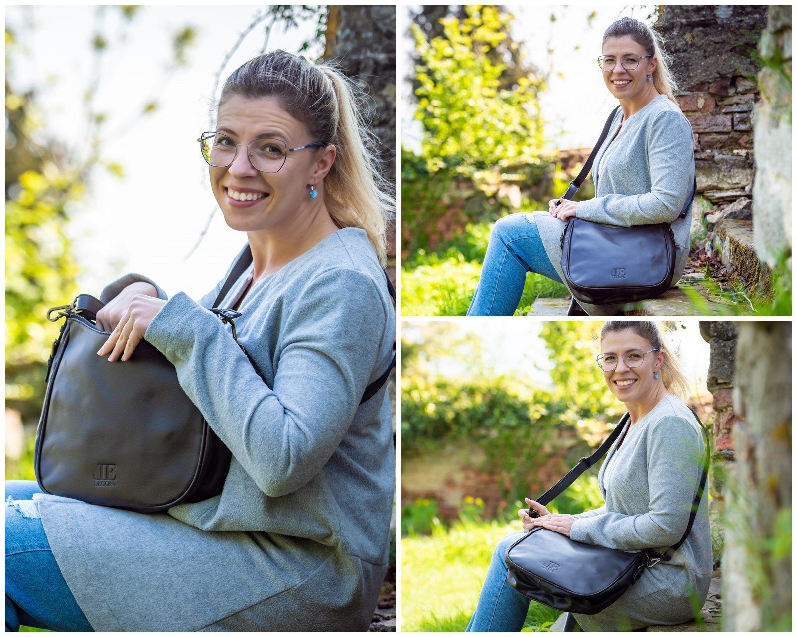 LECONI Schultertasche Henkeltasche Damentasche Ledertasche Handtasche günstig online kaufen
