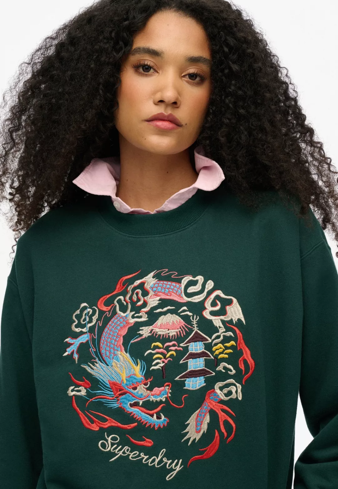 Superdry Sweatshirt "SUIKA EMBROIDERED LOOSE CREW" günstig online kaufen