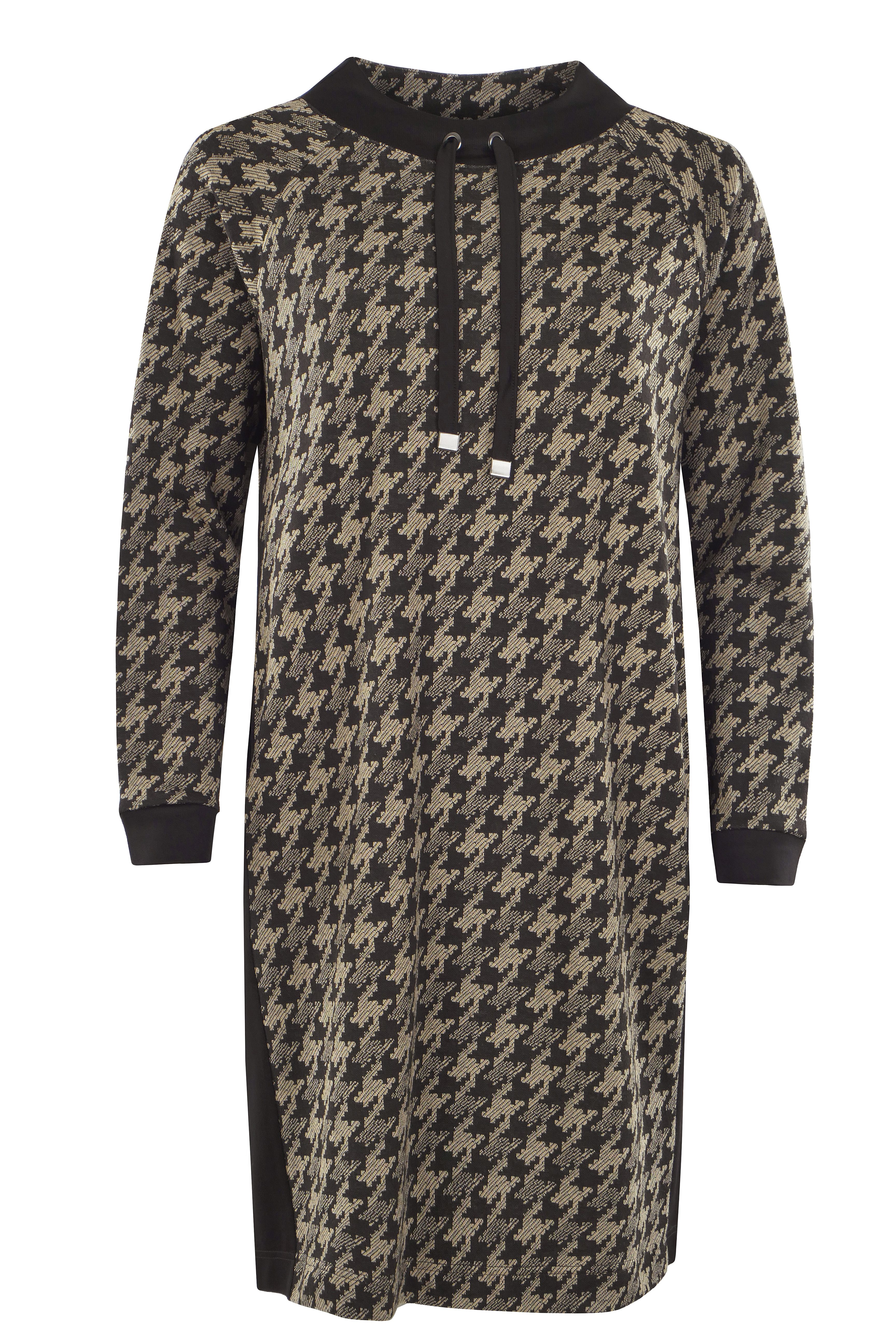 Hajo Sommerkleid Damen Kleid mit Hahnentritt-Jacquard günstig online kaufen