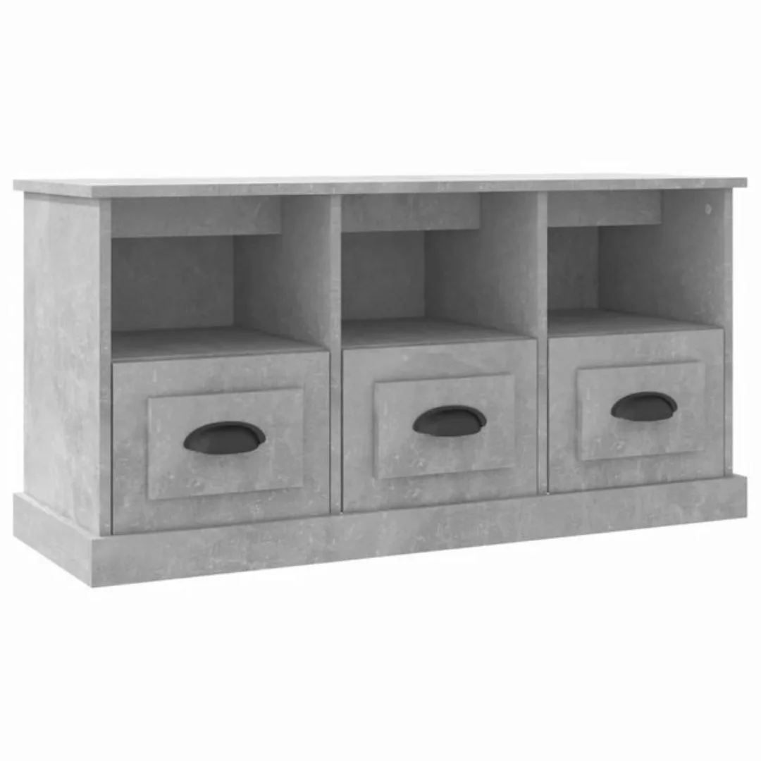 furnicato TV-Schrank Betongrau 100x35x50 cm Holzwerkstoff günstig online kaufen