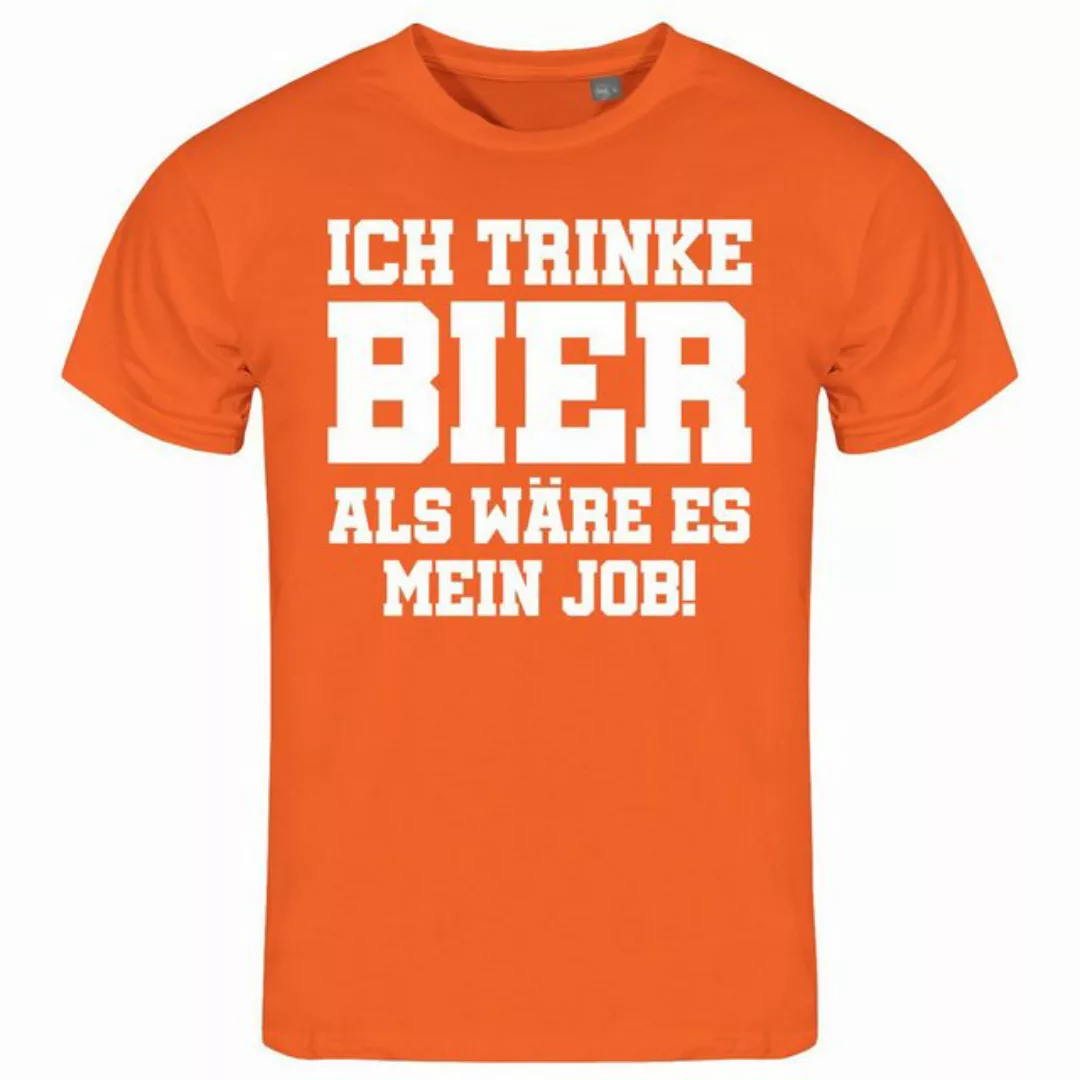 deinshirt Print-Shirt Herren T-Shirt Ich trinke Bier als wäre es mein Job F günstig online kaufen