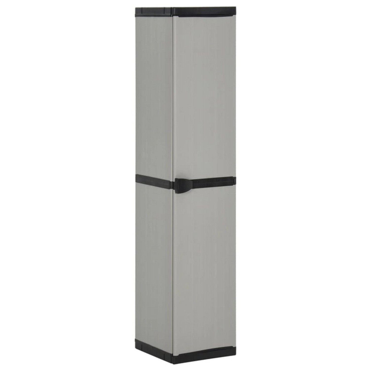 vidaXL Garten-Lagerschrank mit 3 Böden Grau & Schwarz 34x40x168 cm günstig online kaufen