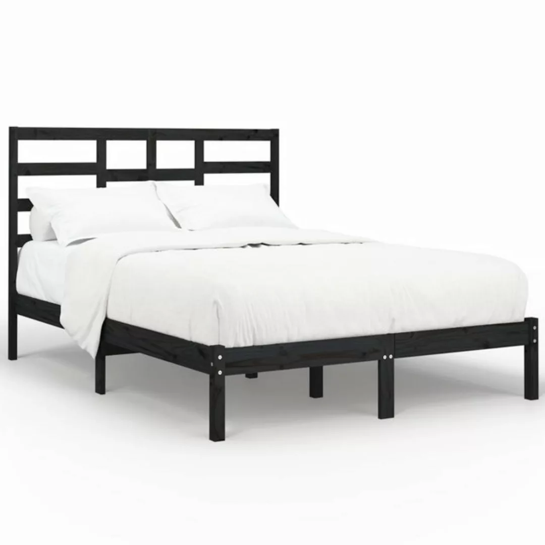 furnicato Bett Massivholzbett Schwarz 120x190 cm günstig online kaufen