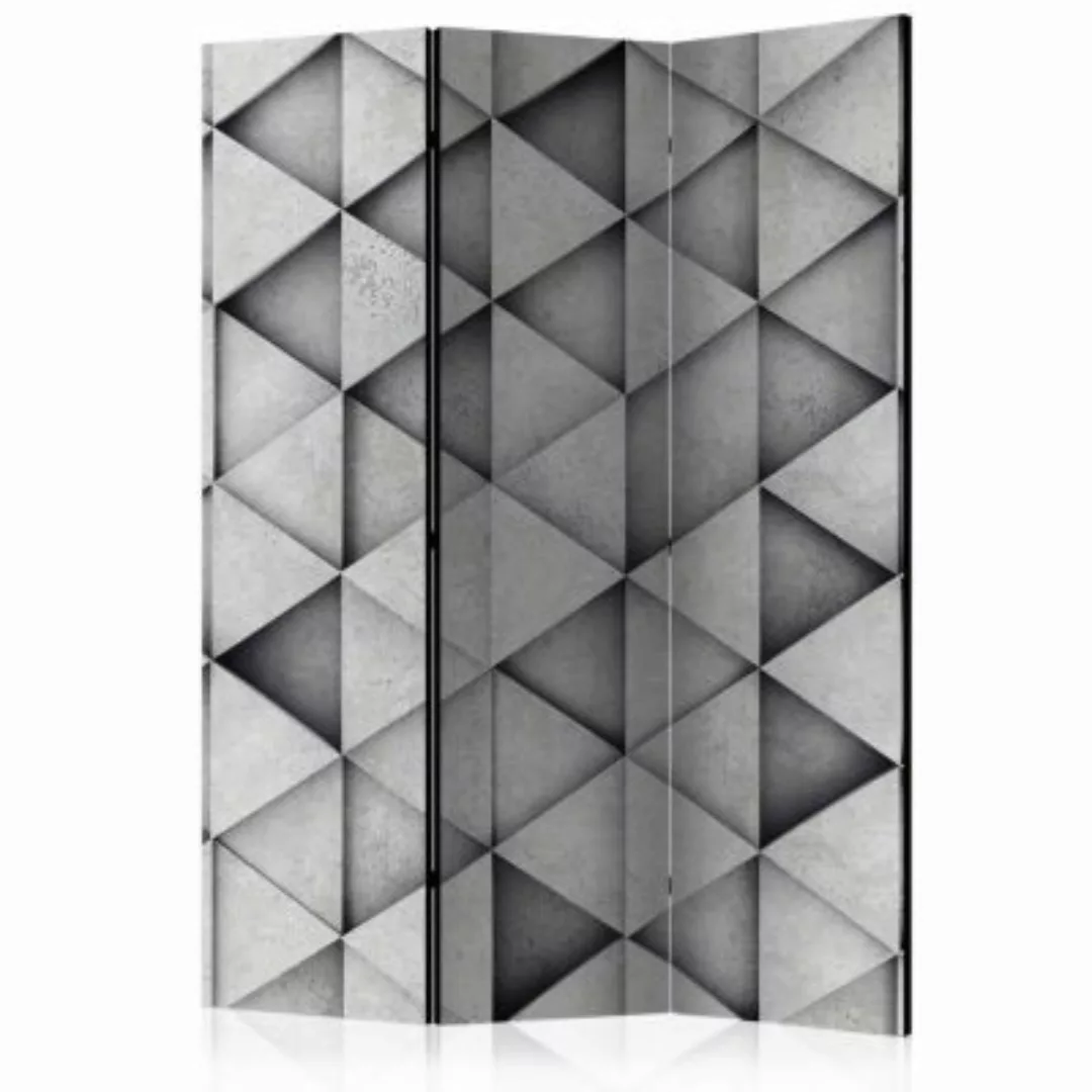 artgeist Paravent Grey Triangles [Room Dividers] grau Gr. 135 x 172 günstig online kaufen