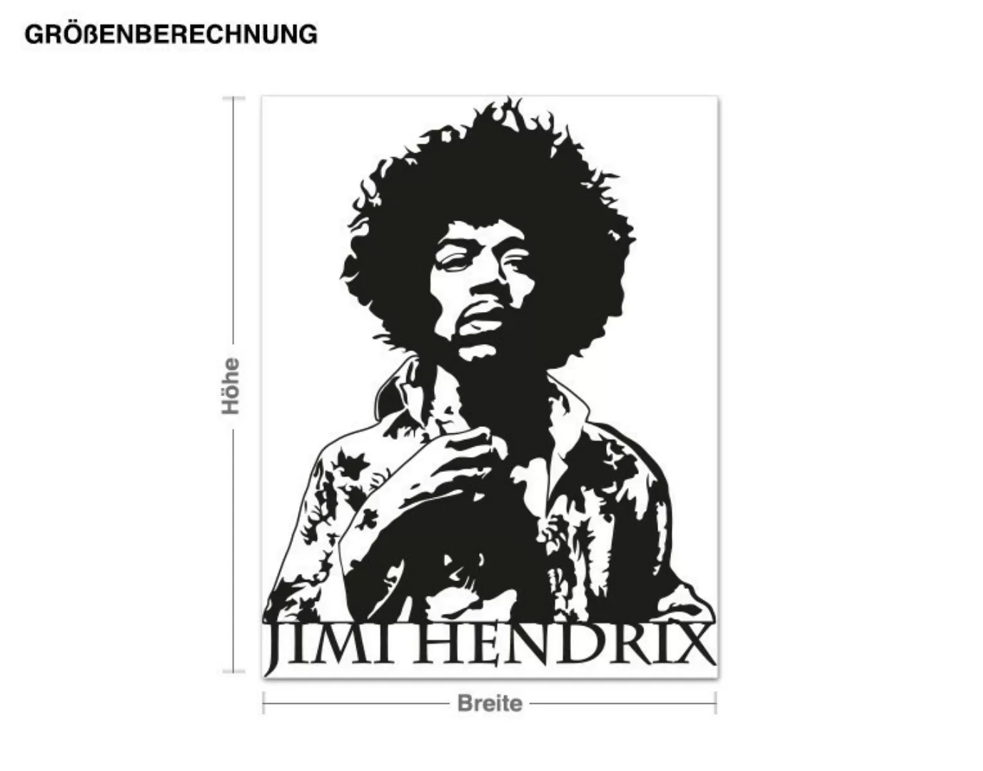 Wandtattoo Portrait Jimi Hendrix günstig online kaufen