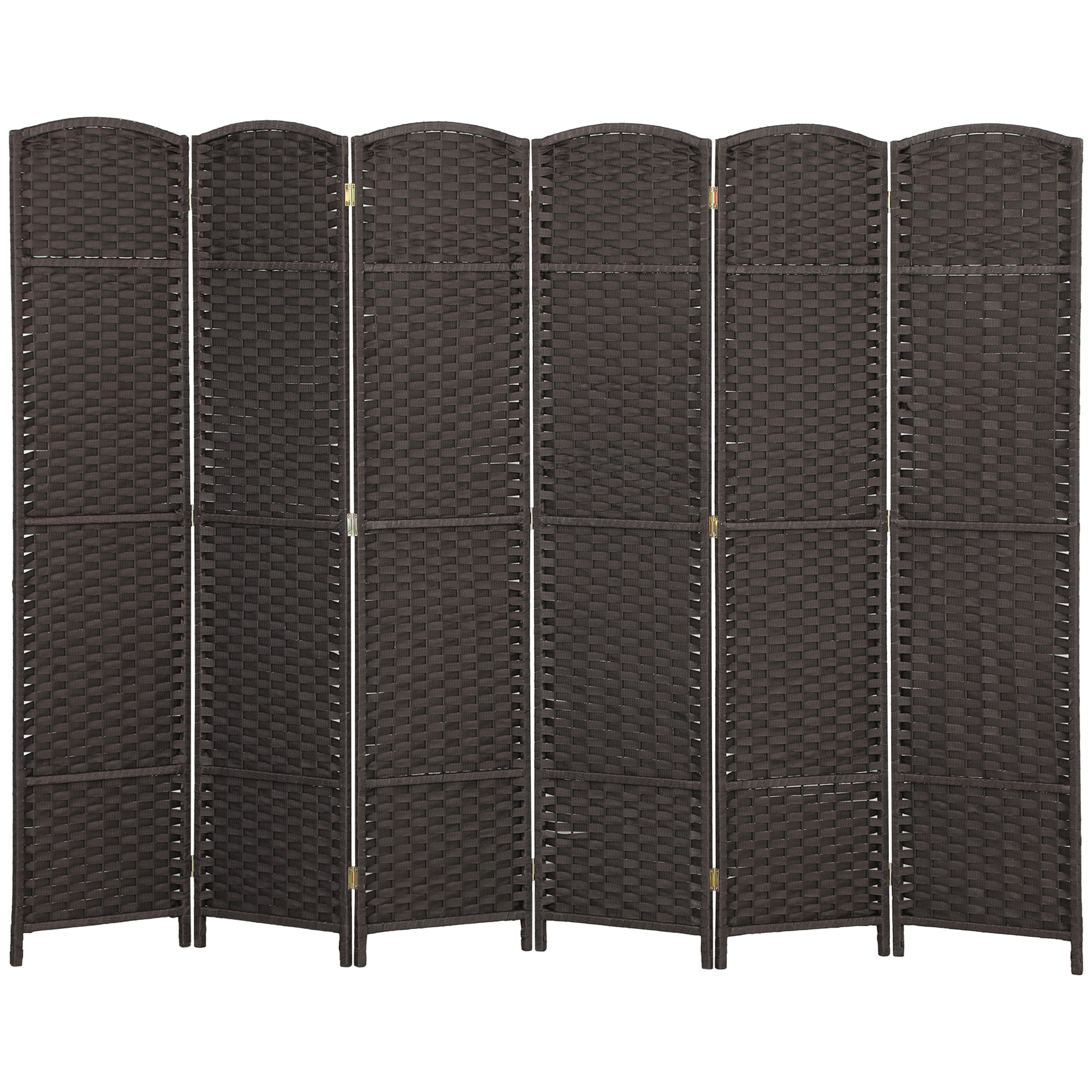 HOMCOM Paravent 6-teilig 240 x 170 cm Raumteiler Faltbar Trennwand aus Bamb günstig online kaufen