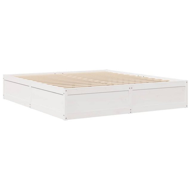 vidaXL Bett Massivholzbett Weiß 180x200 cm Kiefer günstig online kaufen