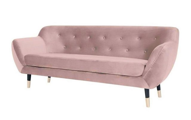 Xlmoebel Sofa Dreisitzer Chesterfield Sofa in rosa Stoff für das Wohnzimmer günstig online kaufen