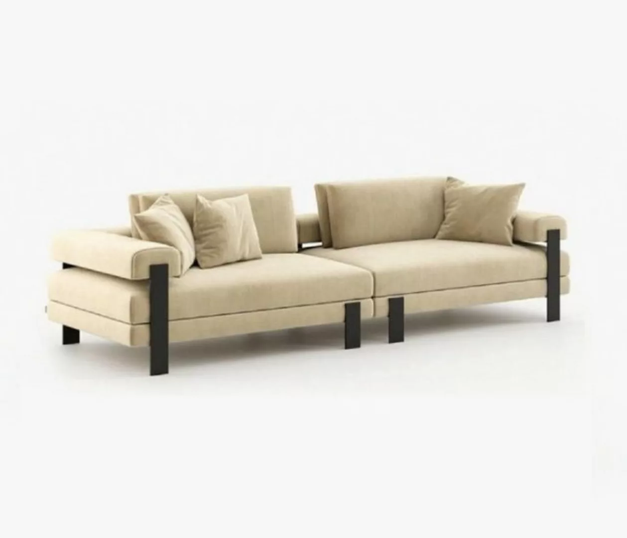 JVmoebel 2-Sitzer Designer Sofa 2 Sitzer Modern Polster Beige Sofas Designs günstig online kaufen