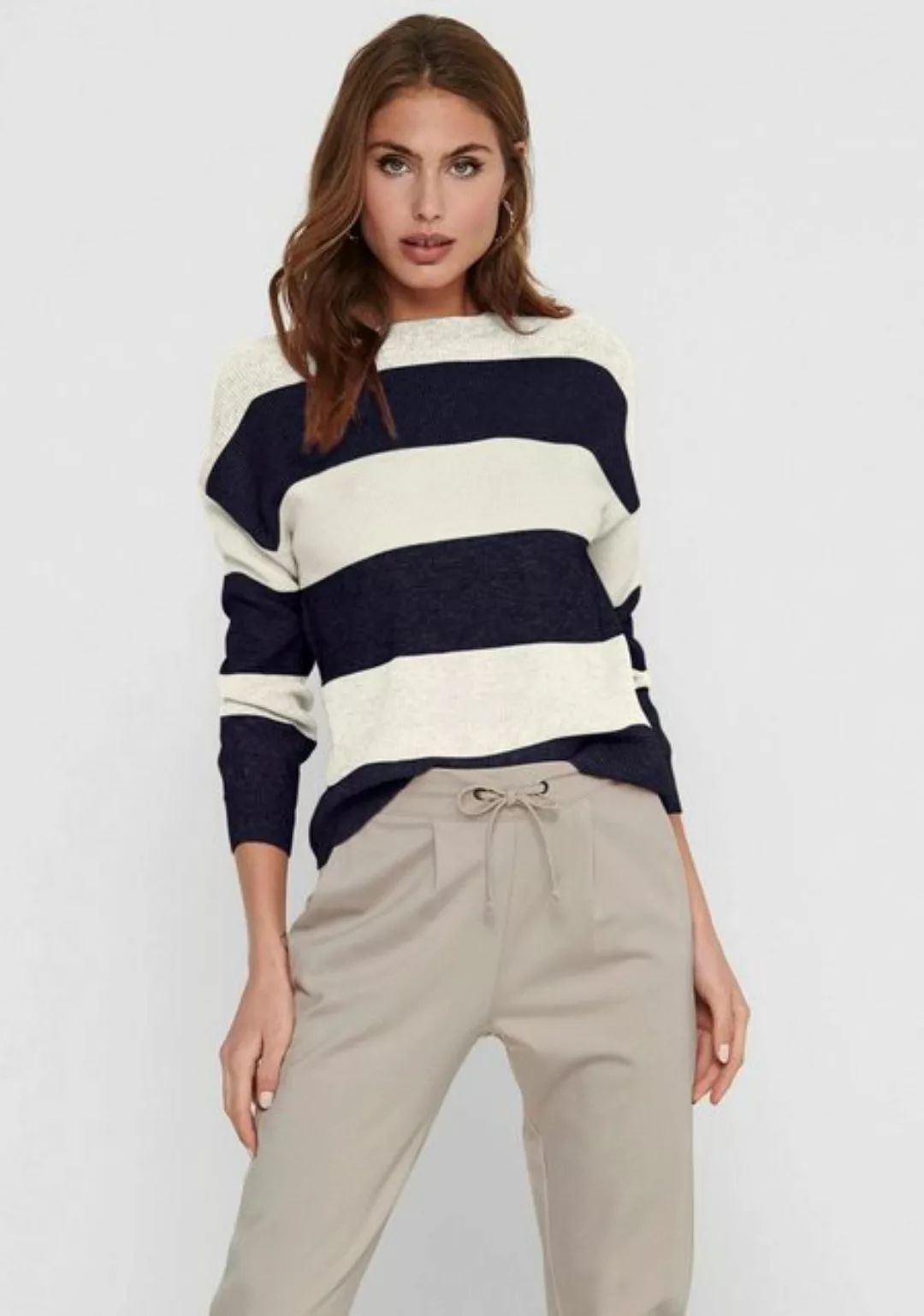 ONLY Strickpullover ONLATIA L/S STRIPE PULLOVER KNT NOOS günstig online kaufen