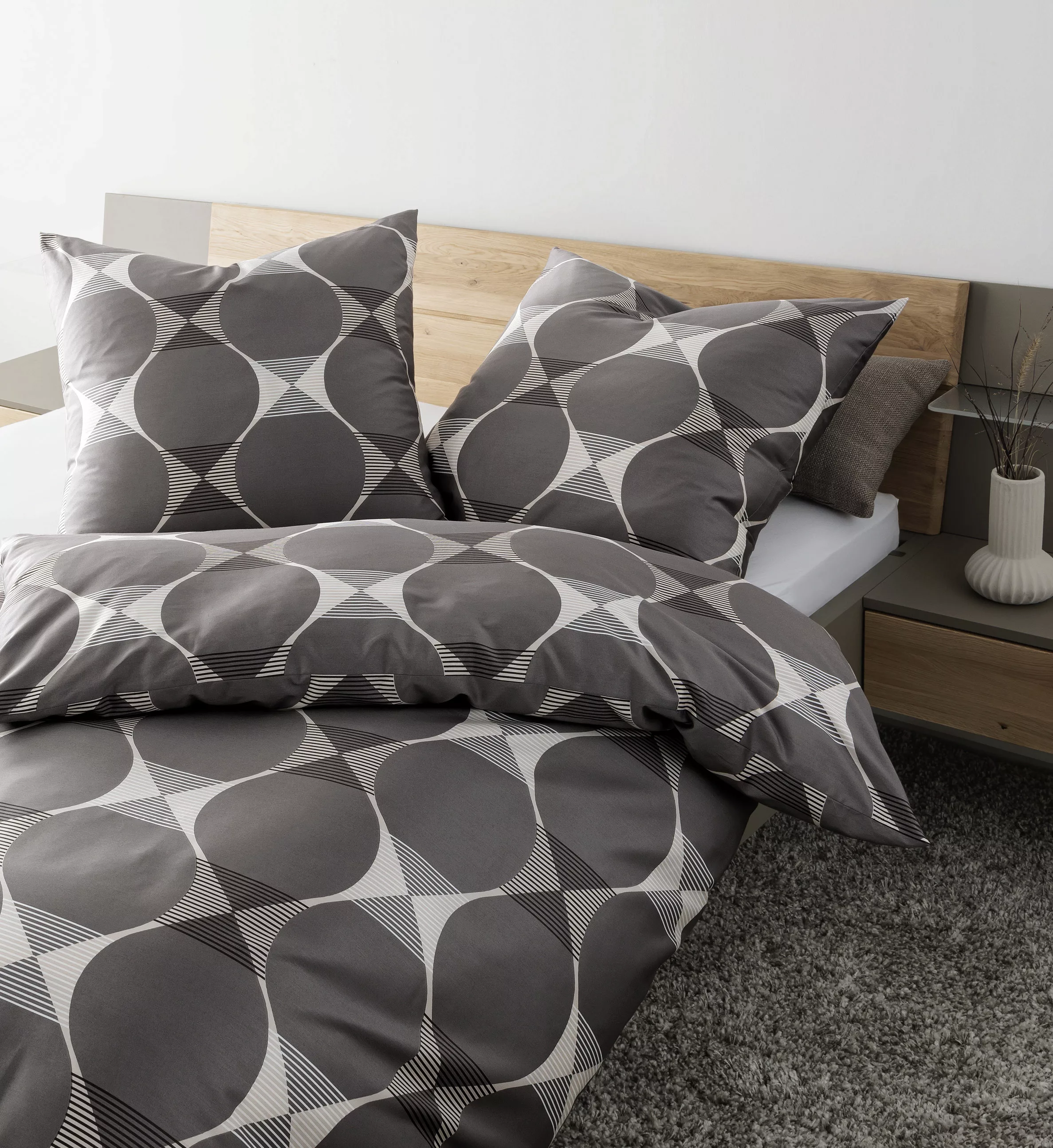 Janine Janine Mako-Satin Bettwäsche J. D. 87103 taupe Größe:  200x220 cm + günstig online kaufen