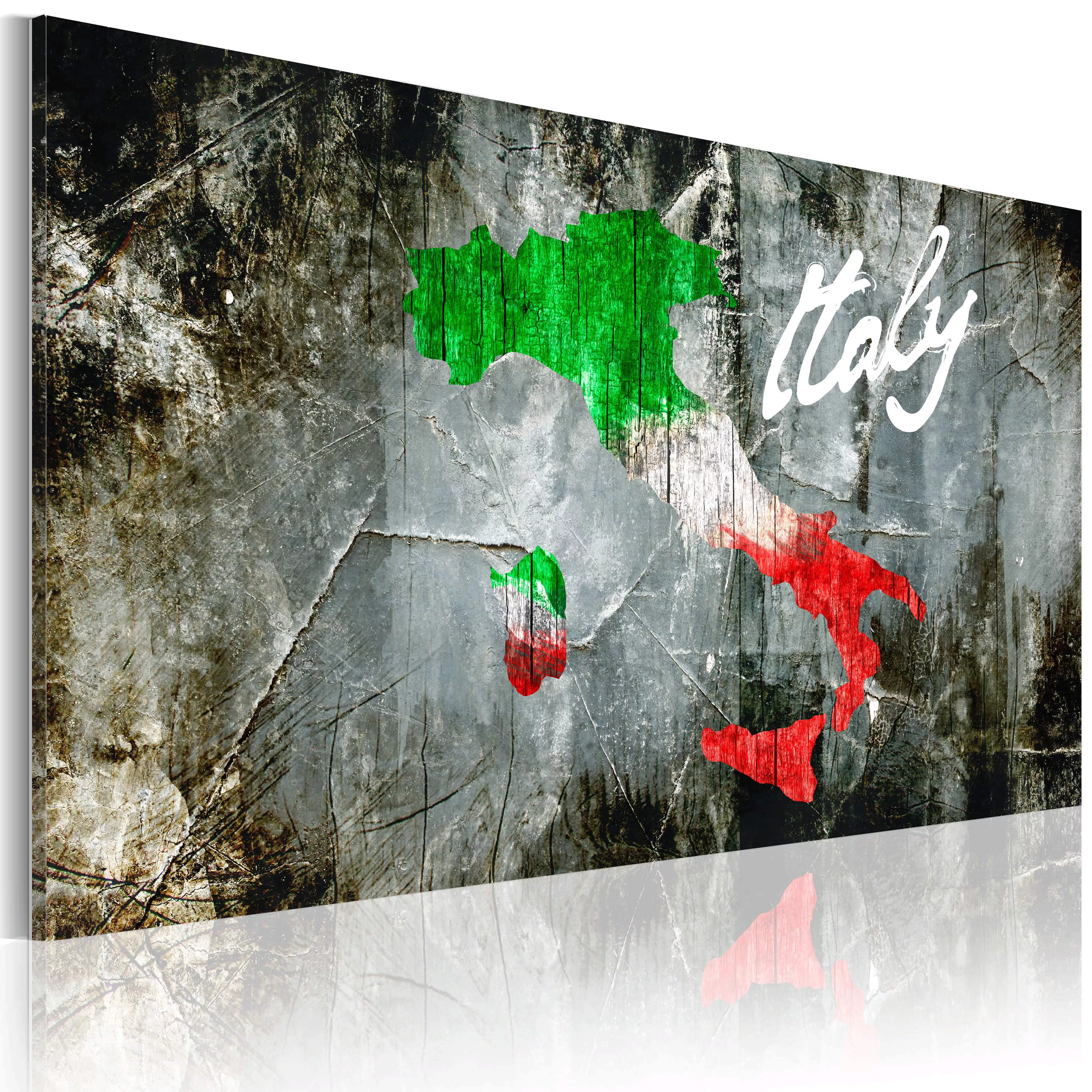 Wandbild - Künstlerische Karte von Italien günstig online kaufen
