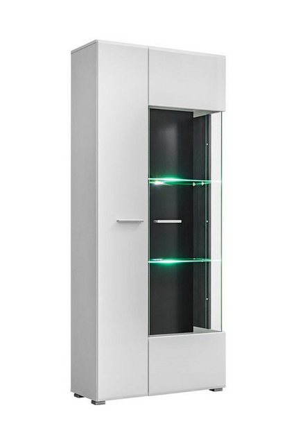 Feldmann-Wohnen Vitrine Solido Twin (Solido Twin, 1-St) 80cm weiß Hochglanz günstig online kaufen