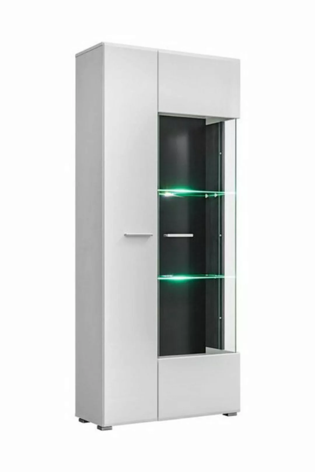 Feldmann-Wohnen Vitrine Solido Twin (Solido Twin, 1-St) 80cm weiß Hochglanz günstig online kaufen