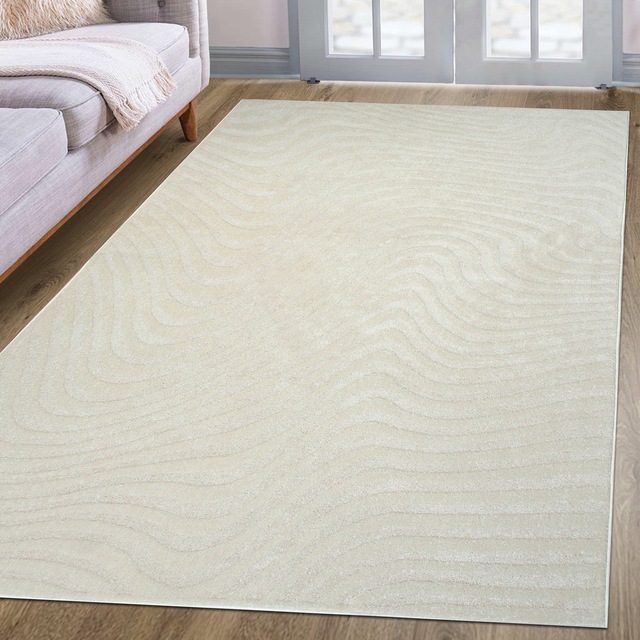 my home Teppich »Vibek, Wellen-Design in Hoch-Tief-Struktur«, rechteckig, 9 günstig online kaufen