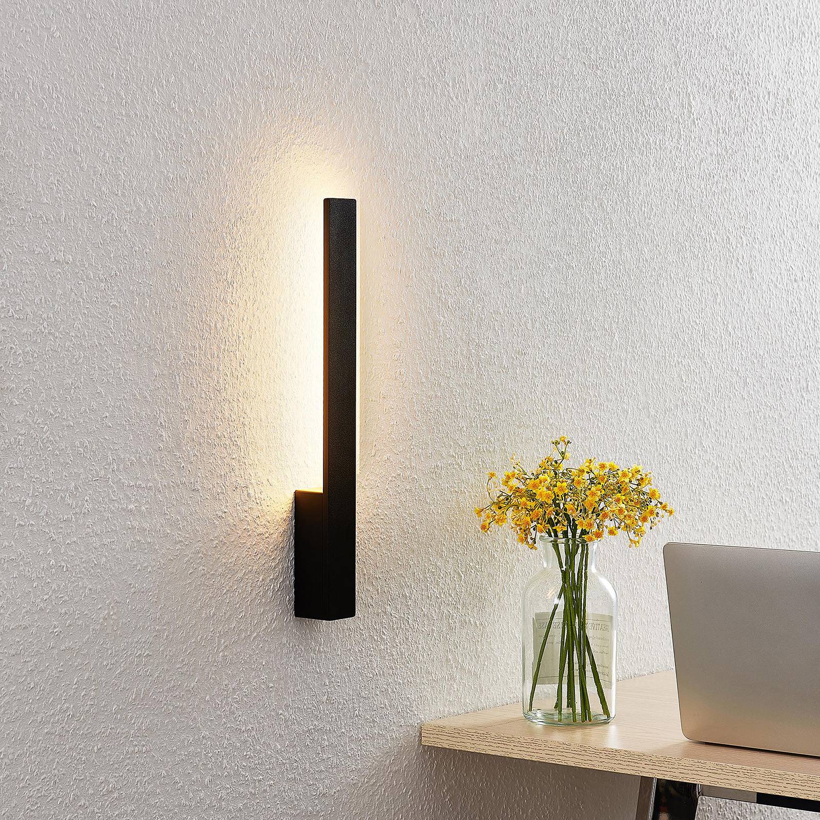 Arcchio Ivano LED-Wandleuchte, 42,5 cm, schwarz günstig online kaufen