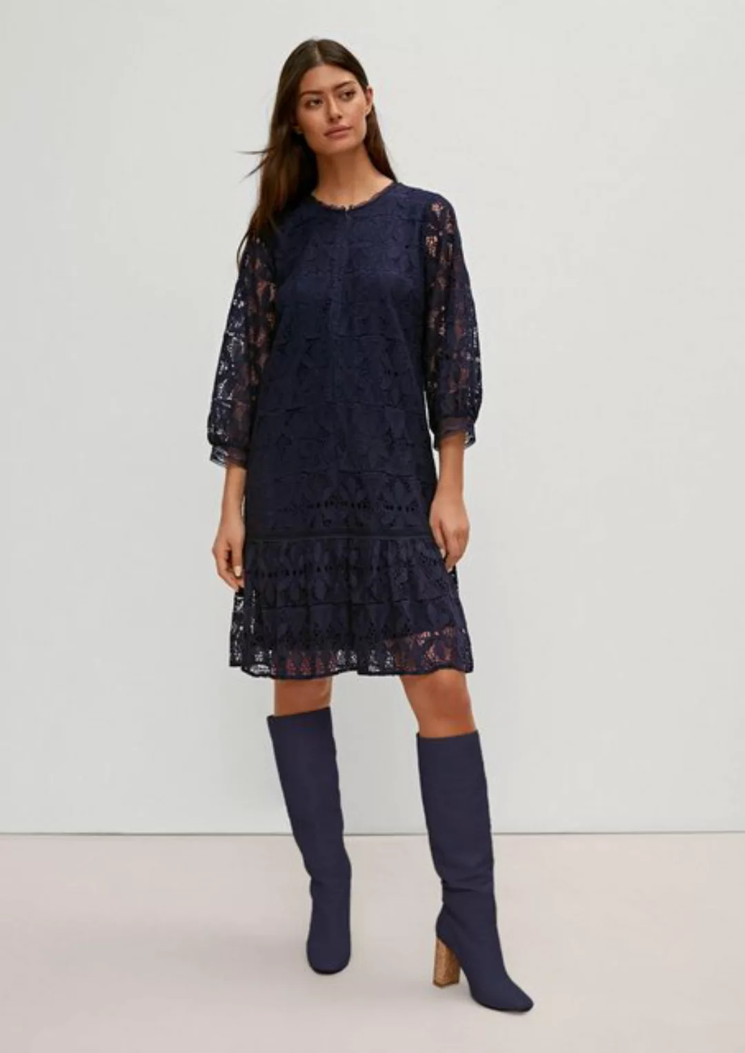 Comma Minikleid Kurzes Kleid aus filigraner Spitze günstig online kaufen