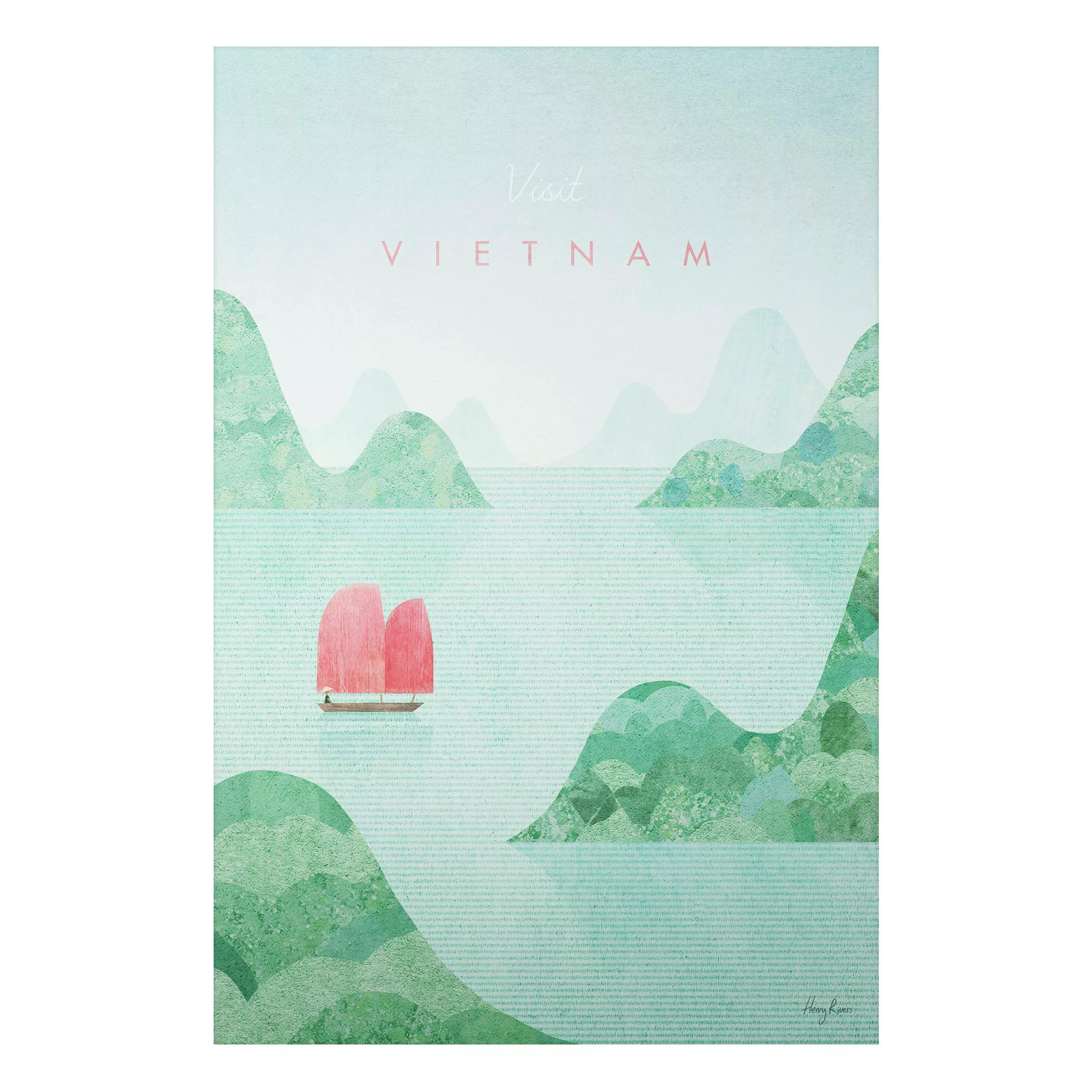 Alu-Dibond Bild Reiseposter - Vietnam günstig online kaufen