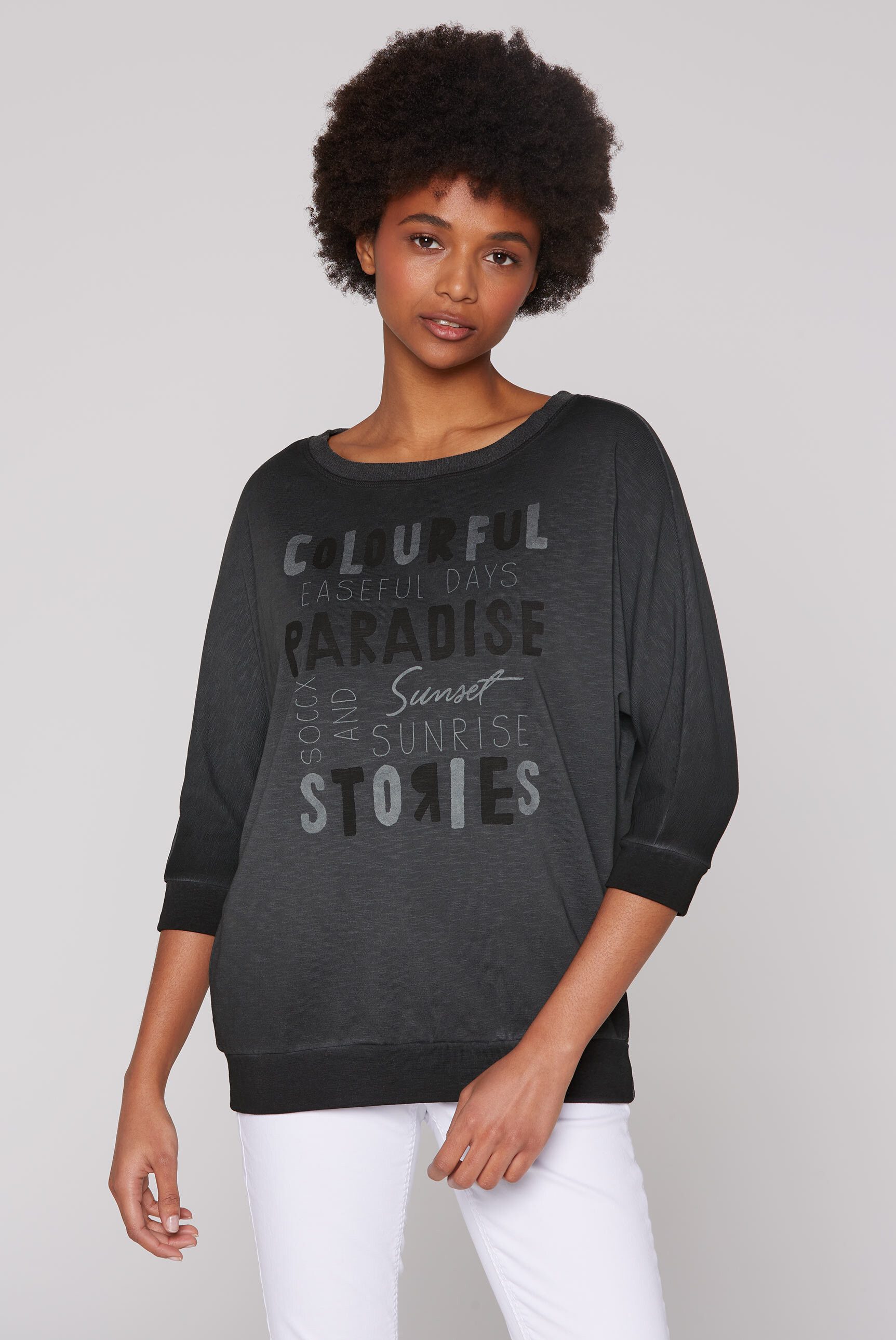SOCCX Sweater mit Fledermausärmeln günstig online kaufen